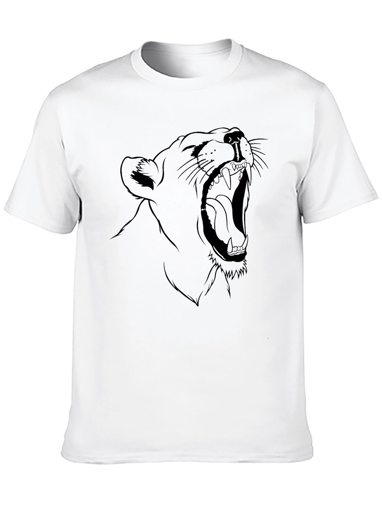 Roaring Lion Graphic Tee - Black Cotton T-Shirt