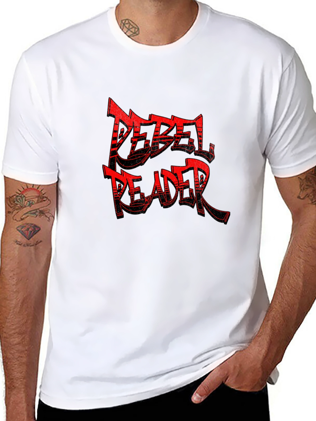 Rebel Reader Black T-Shirt - Bold Graphic Tee