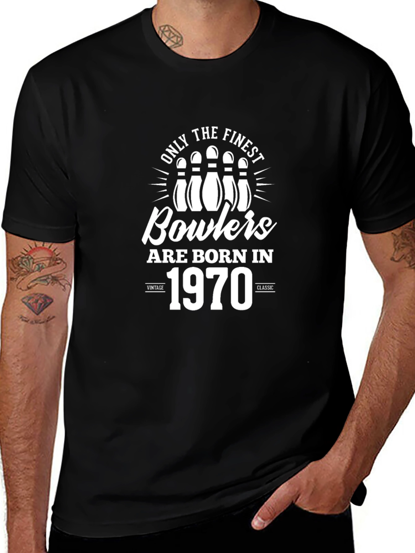 Finest Bowlers Born in 1970 Black T-Shirt