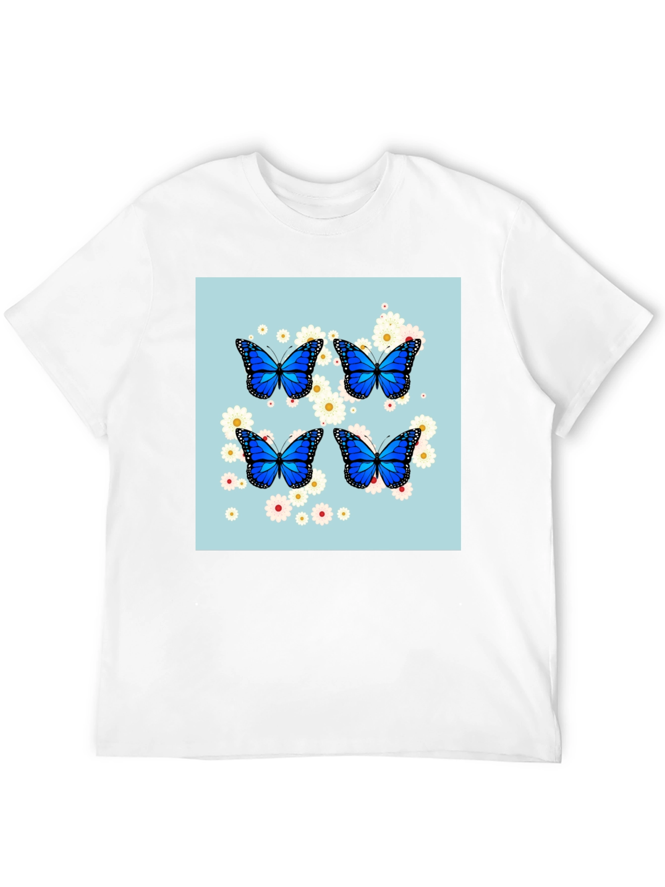 Butterfly Garden T-Shirt - Black Cotton Tee