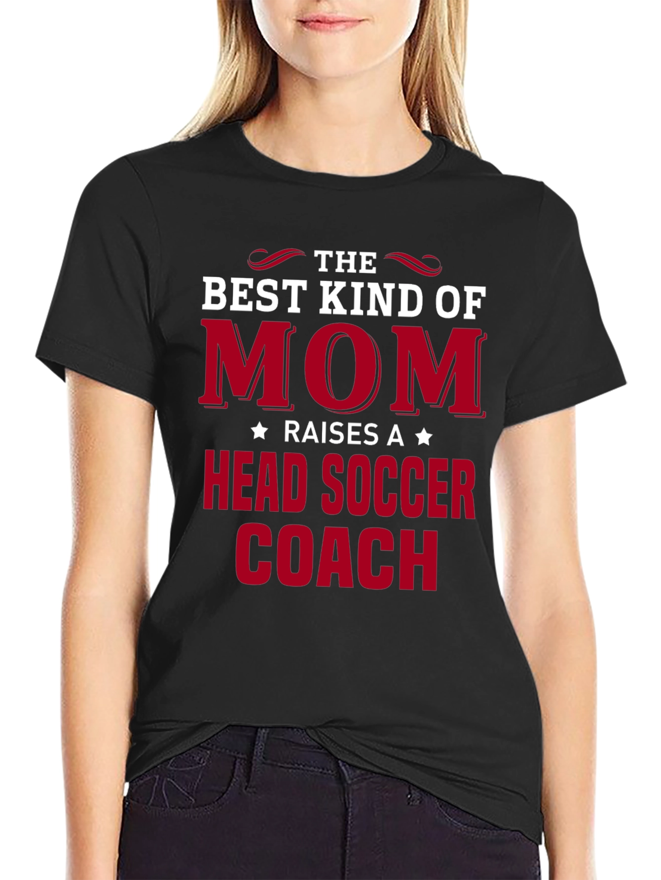 Best Kind of Mom Head Soccer Coach T-Shirt