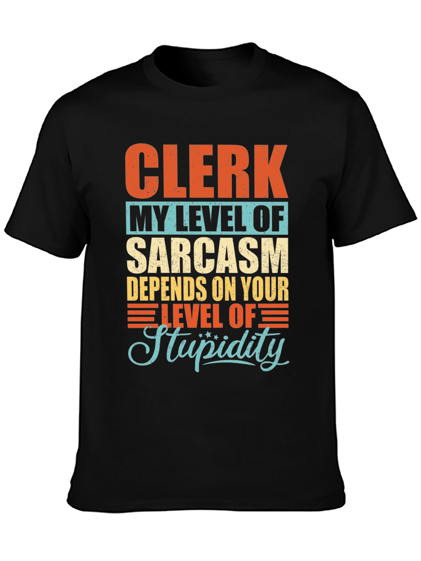 Clerk Sarcasm Level Graphic T-Shirt