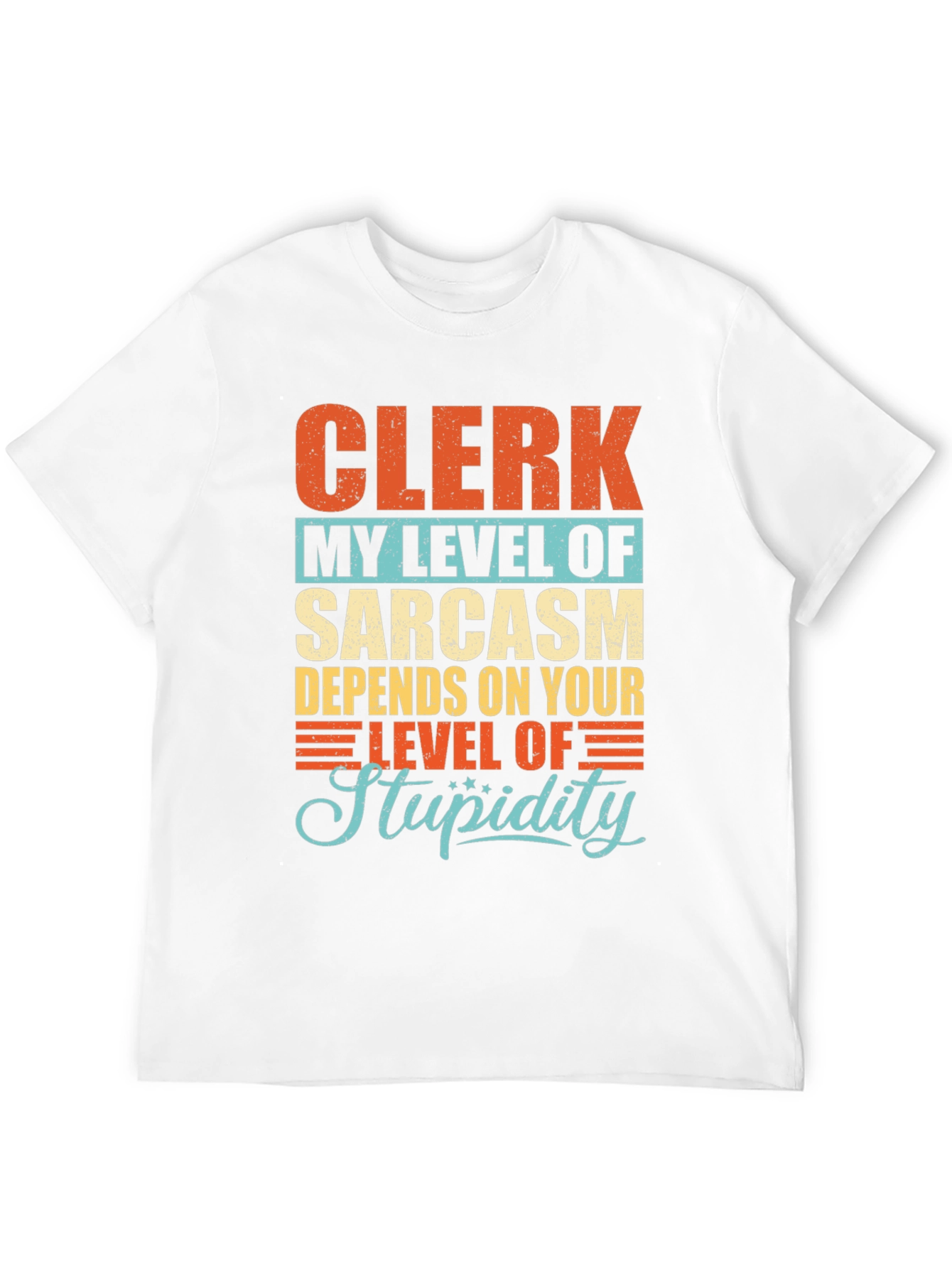 Clerk Sarcasm Level Graphic T-Shirt