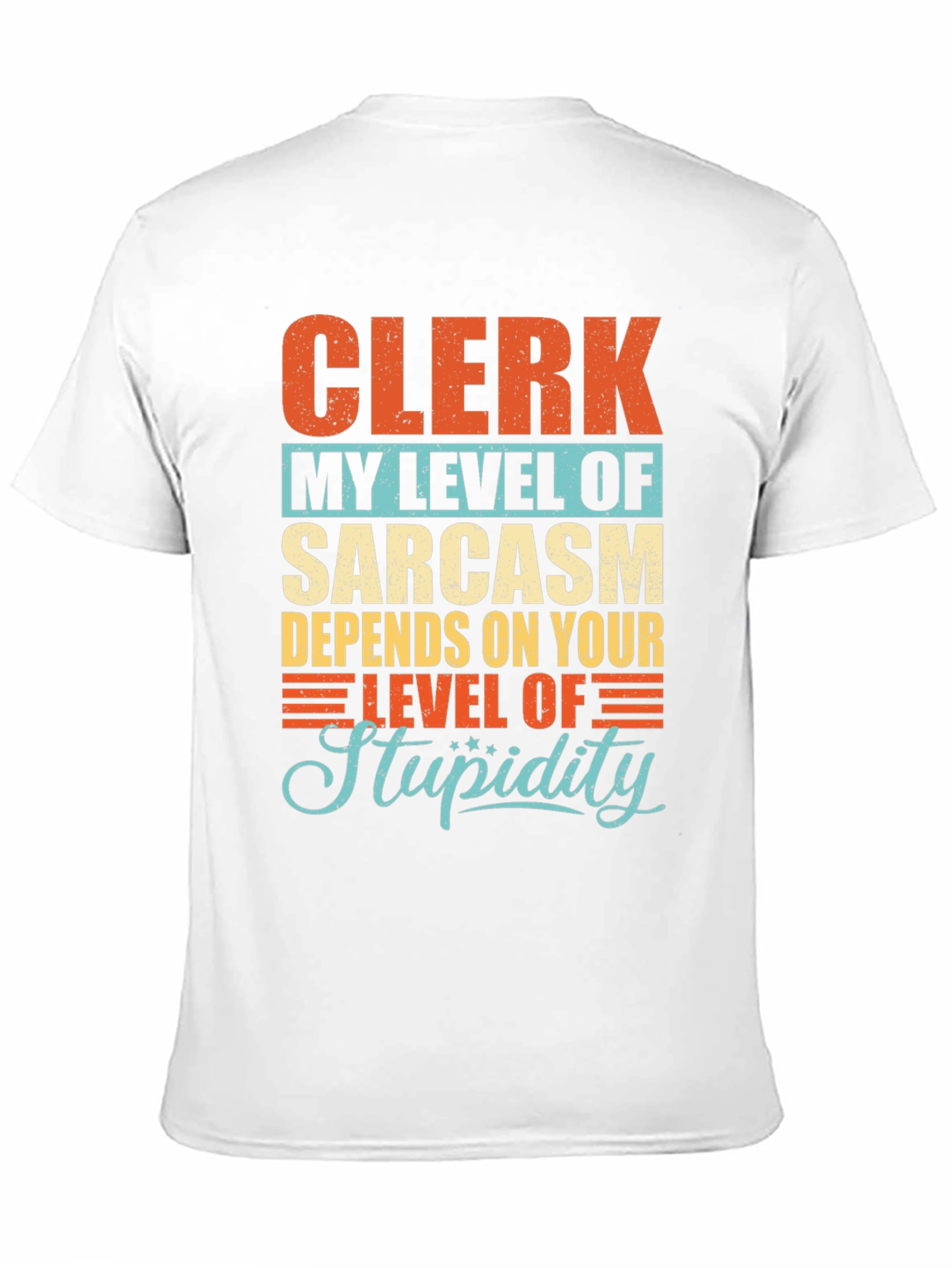 Clerk Sarcasm Level Graphic T-Shirt