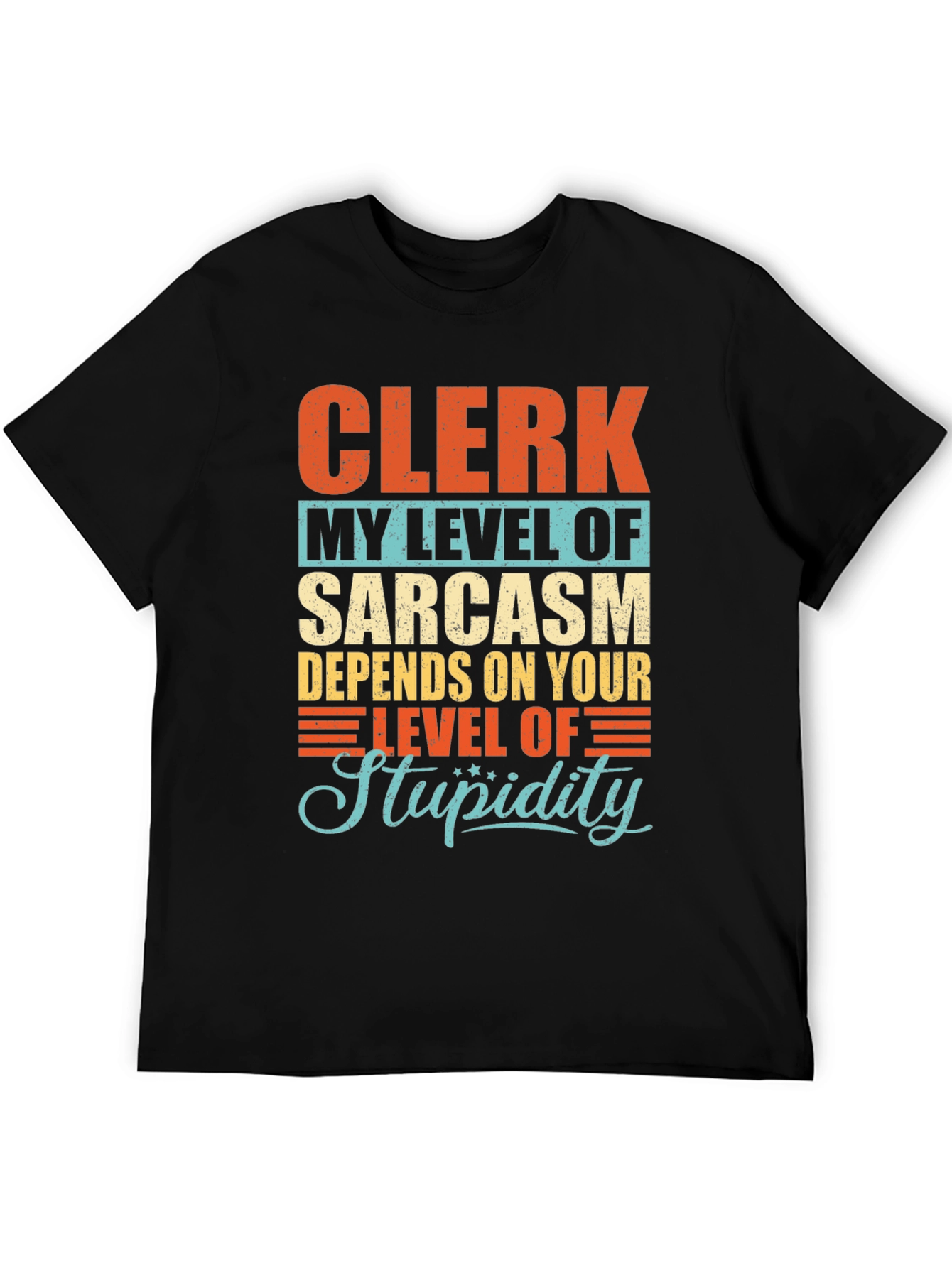 Clerk Sarcasm Level Graphic T-Shirt
