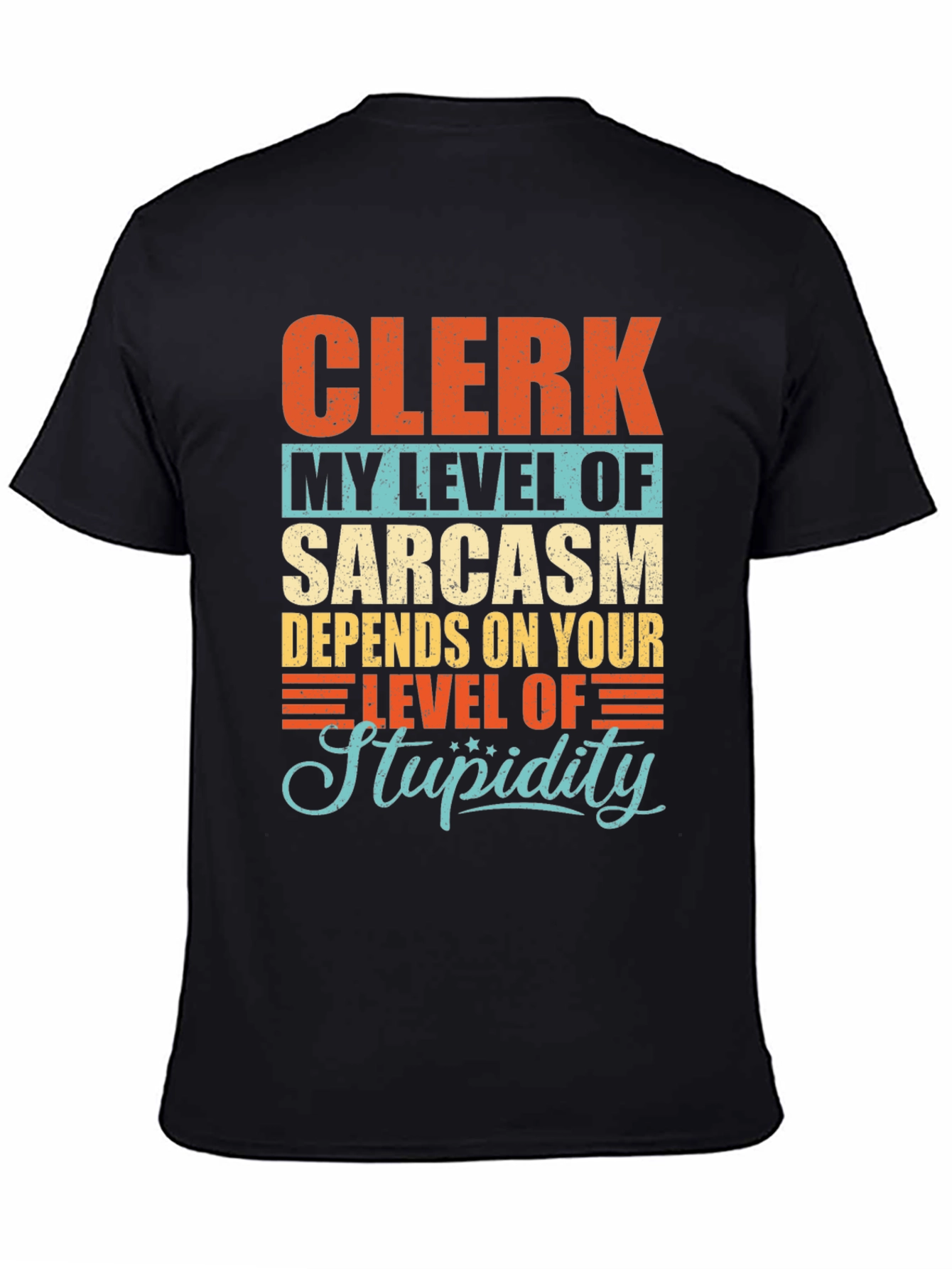 Clerk Sarcasm Level Graphic T-Shirt