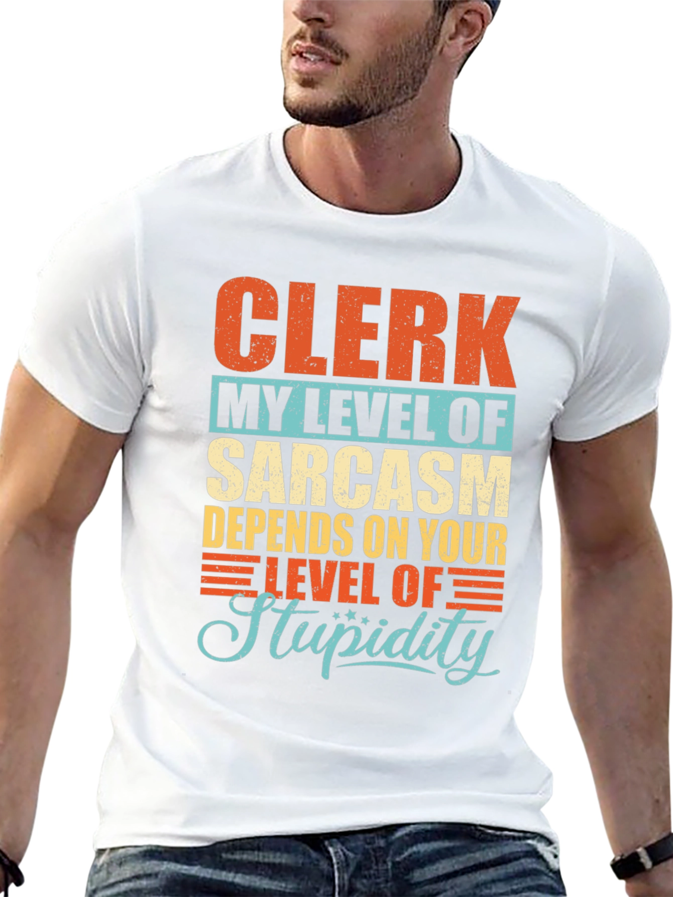 Clerk Sarcasm Level Graphic T-Shirt