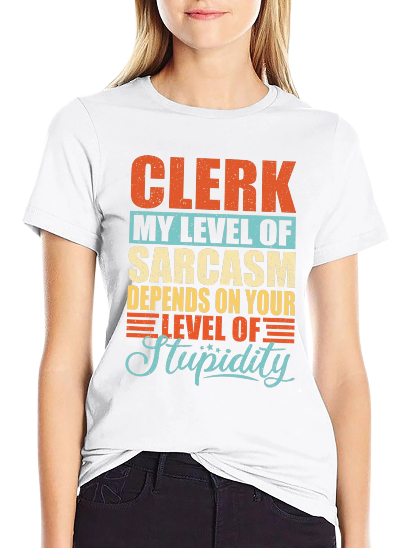 Clerk Sarcasm Level Graphic T-Shirt