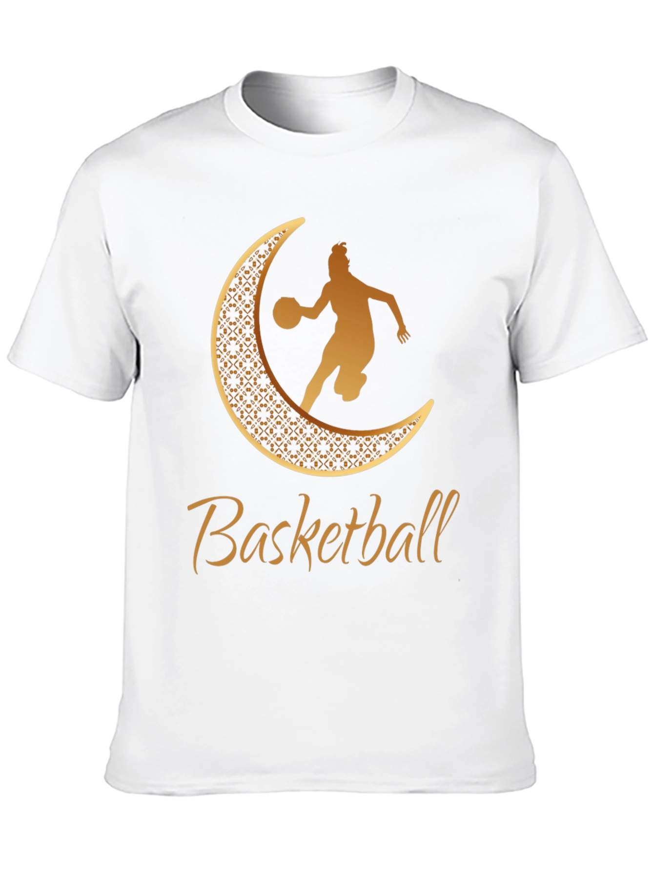 Basketball Crescent Moon Graphic Tee