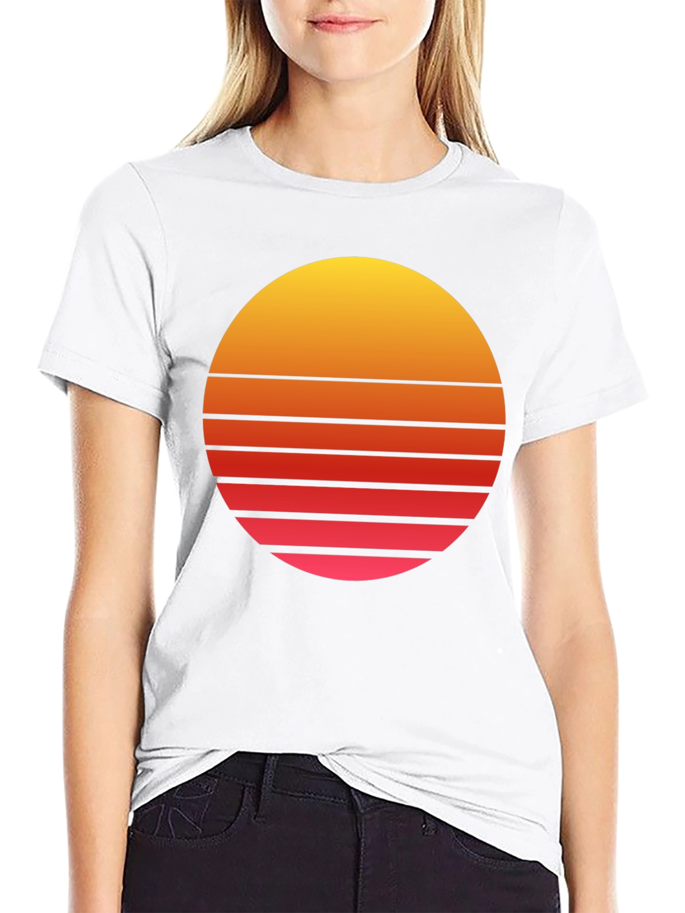 Retro Sunset Graphic Tee - Soft Cotton Blend
