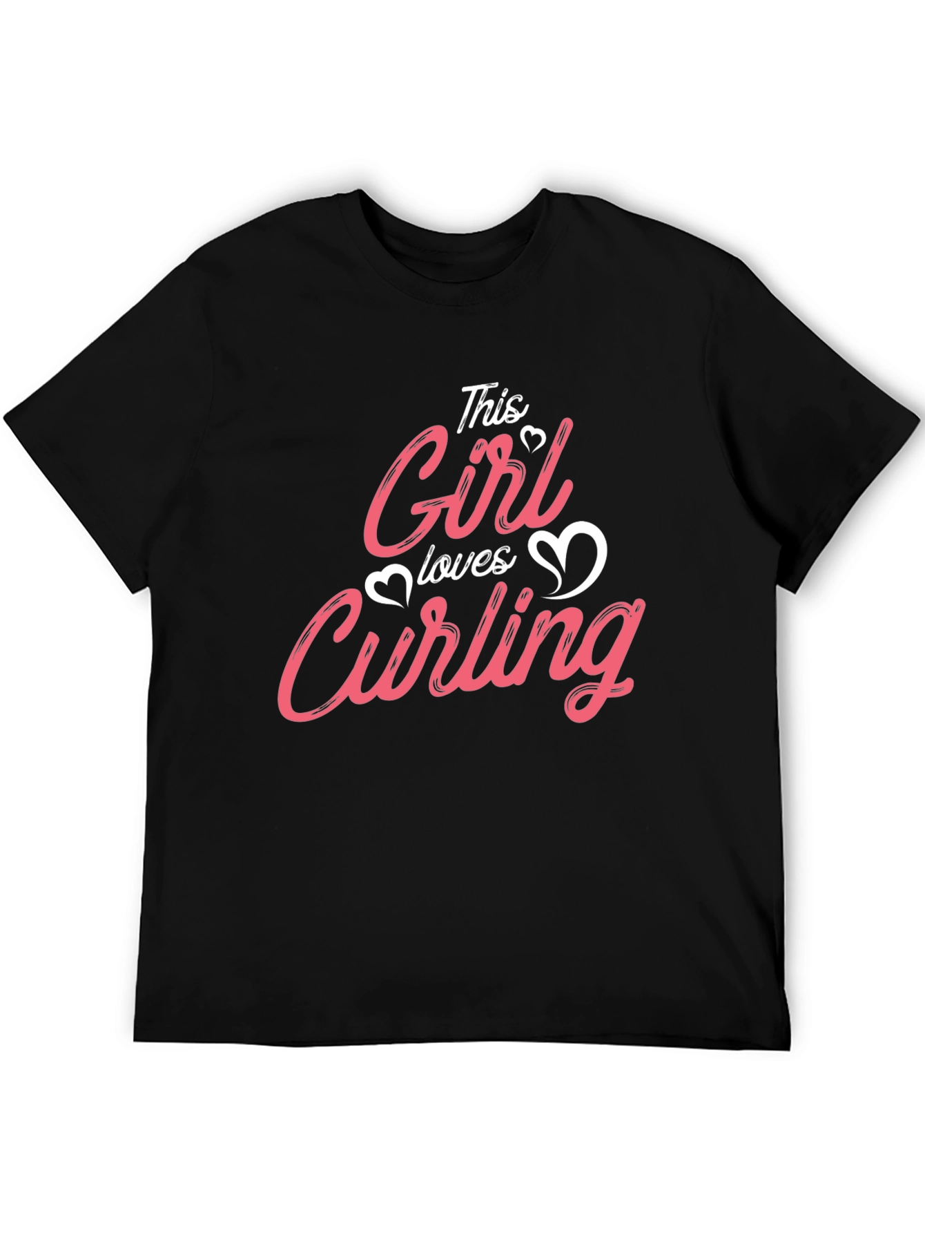 This Girl Loves Curling T-Shirt Black
