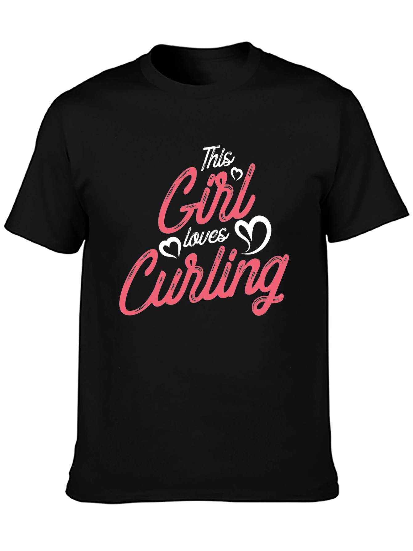 This Girl Loves Curling T-Shirt Black