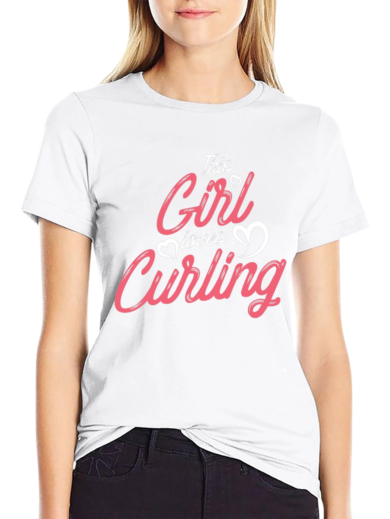 This Girl Loves Curling T-Shirt Black