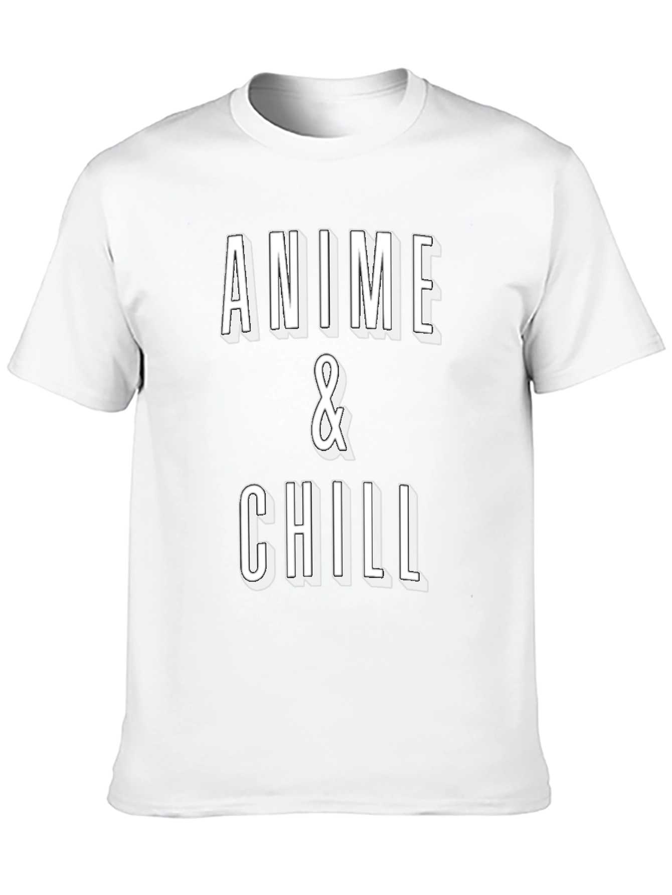 Anime & Chill Black Graphic Tee