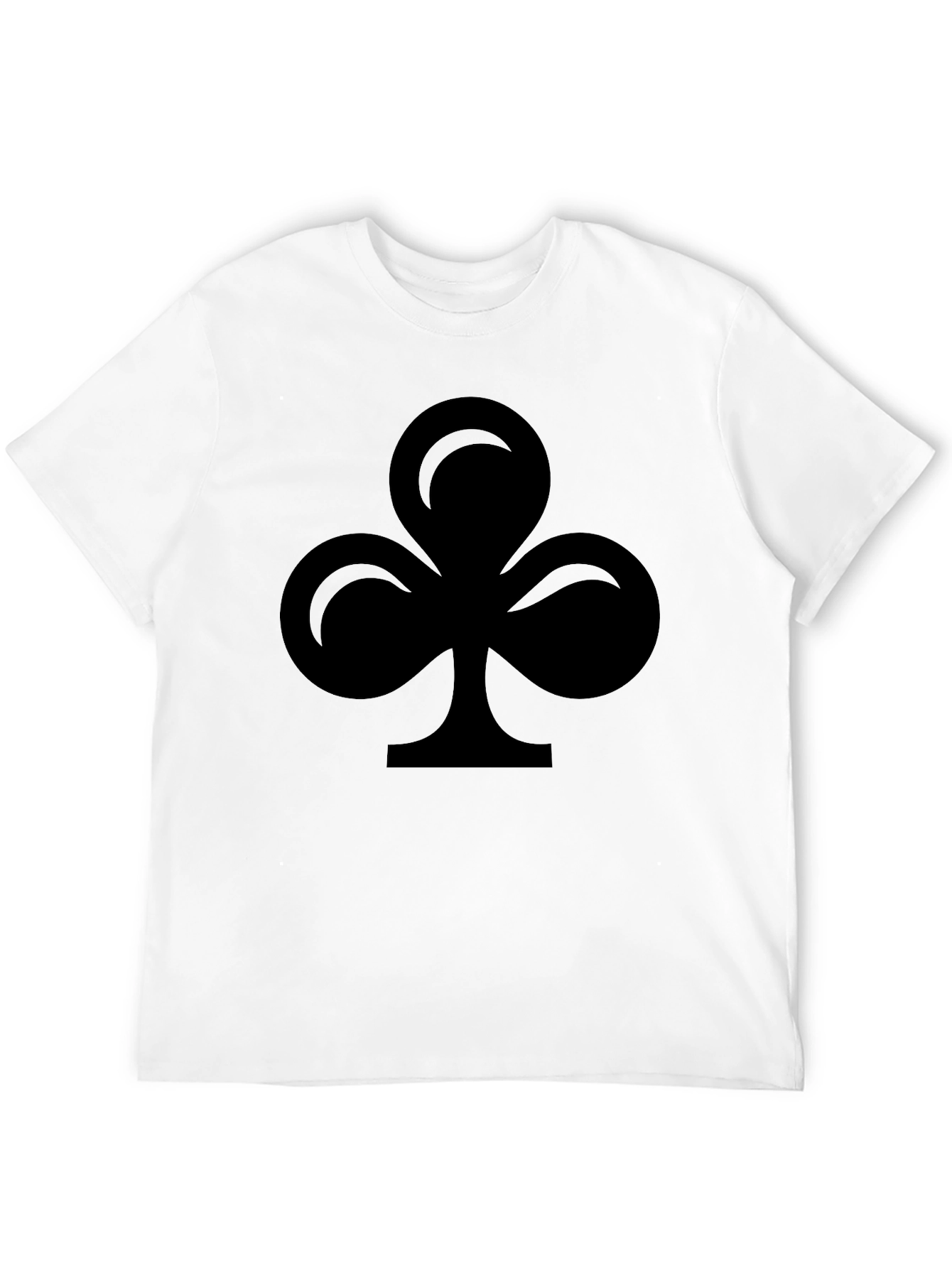 Black T-Shirt with Club Suit Design