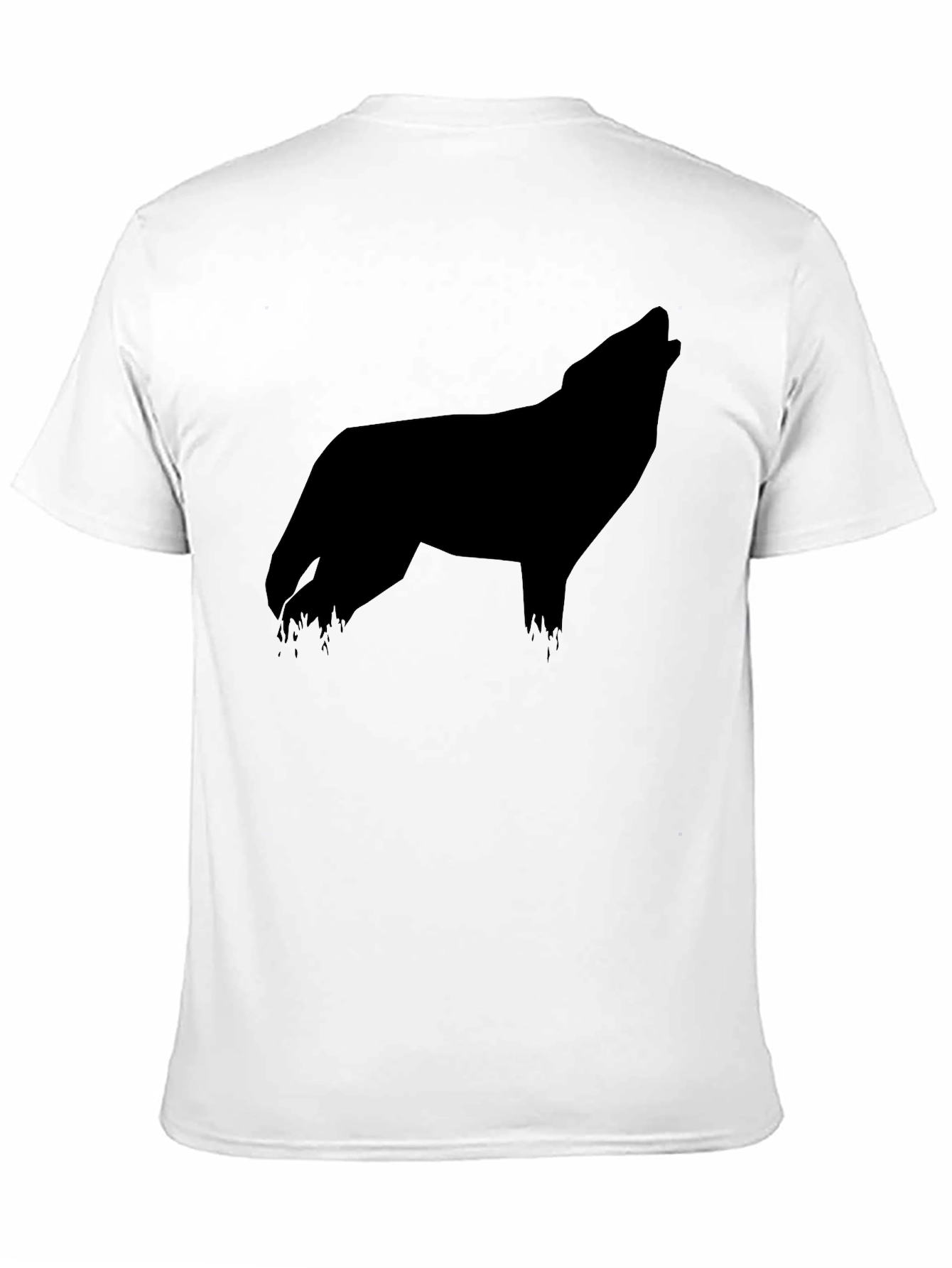 Black Wolf Silhouette Graphic Tee