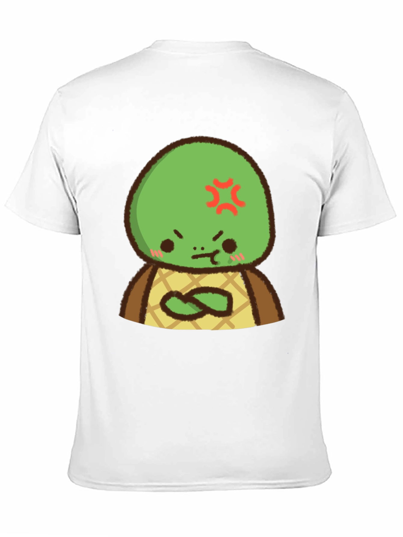 Angry Turtle Cartoon Graphic Tee - Black