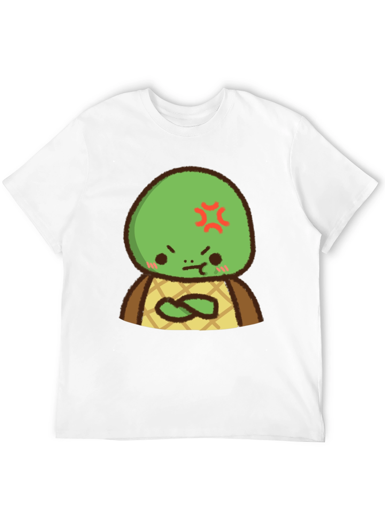 Angry Turtle Cartoon Graphic Tee - Black