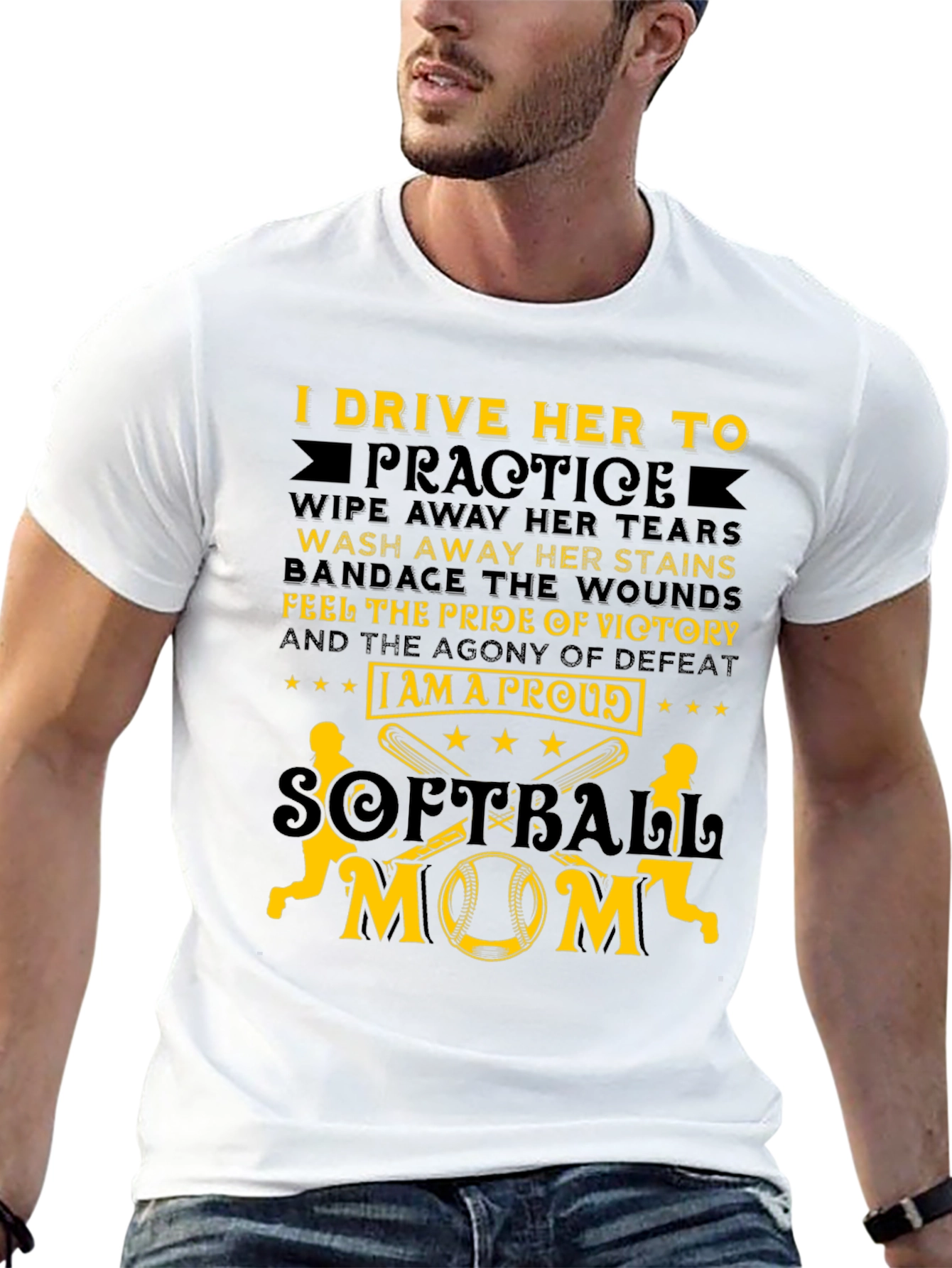 Proud Softball Mom T-Shirt