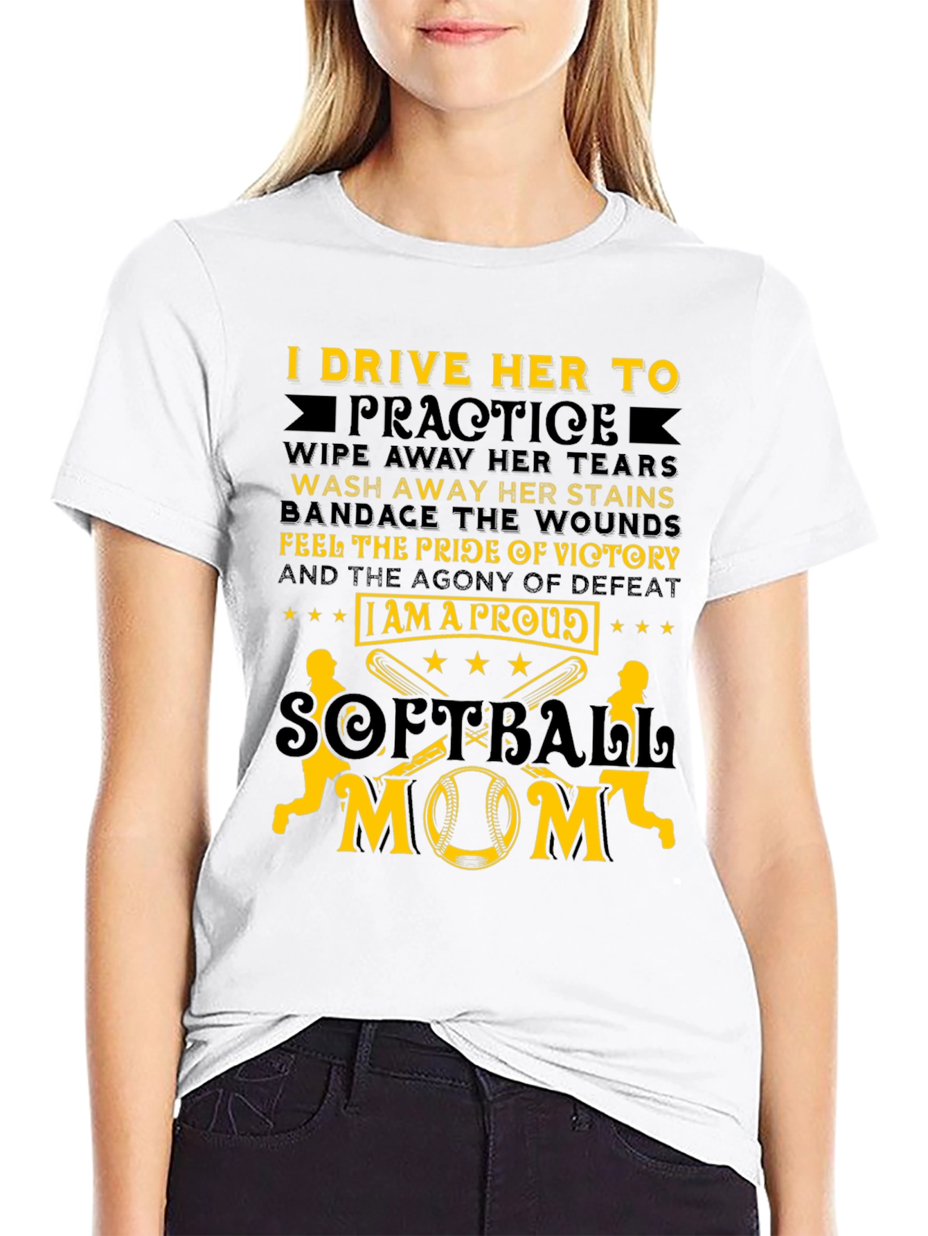 Proud Softball Mom T-Shirt