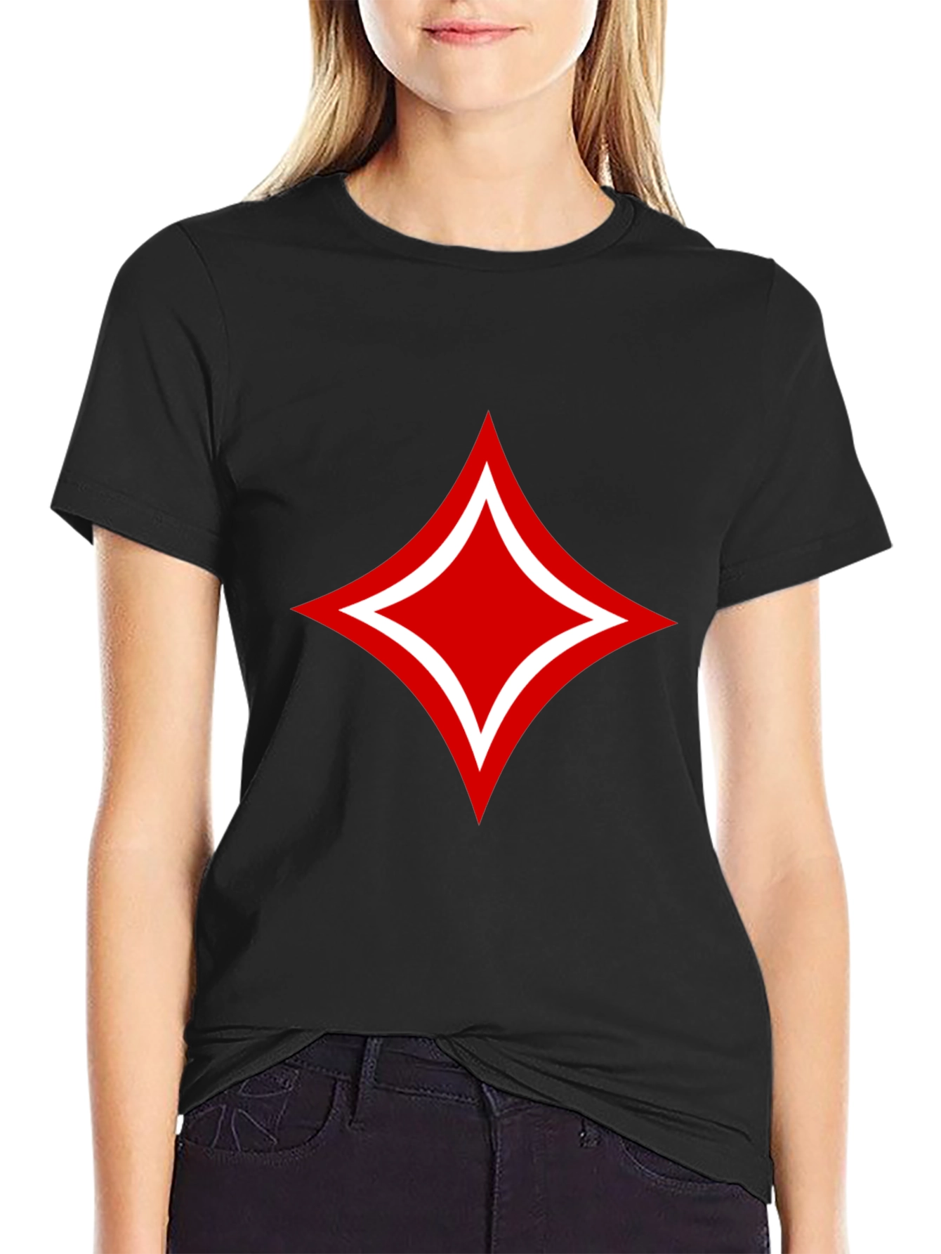 Red Diamond Black T-Shirt
