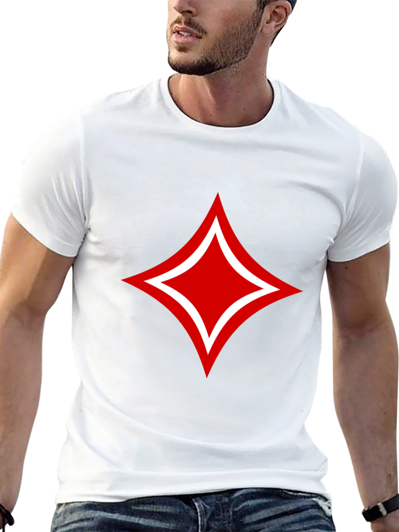 Red Diamond Black T-Shirt