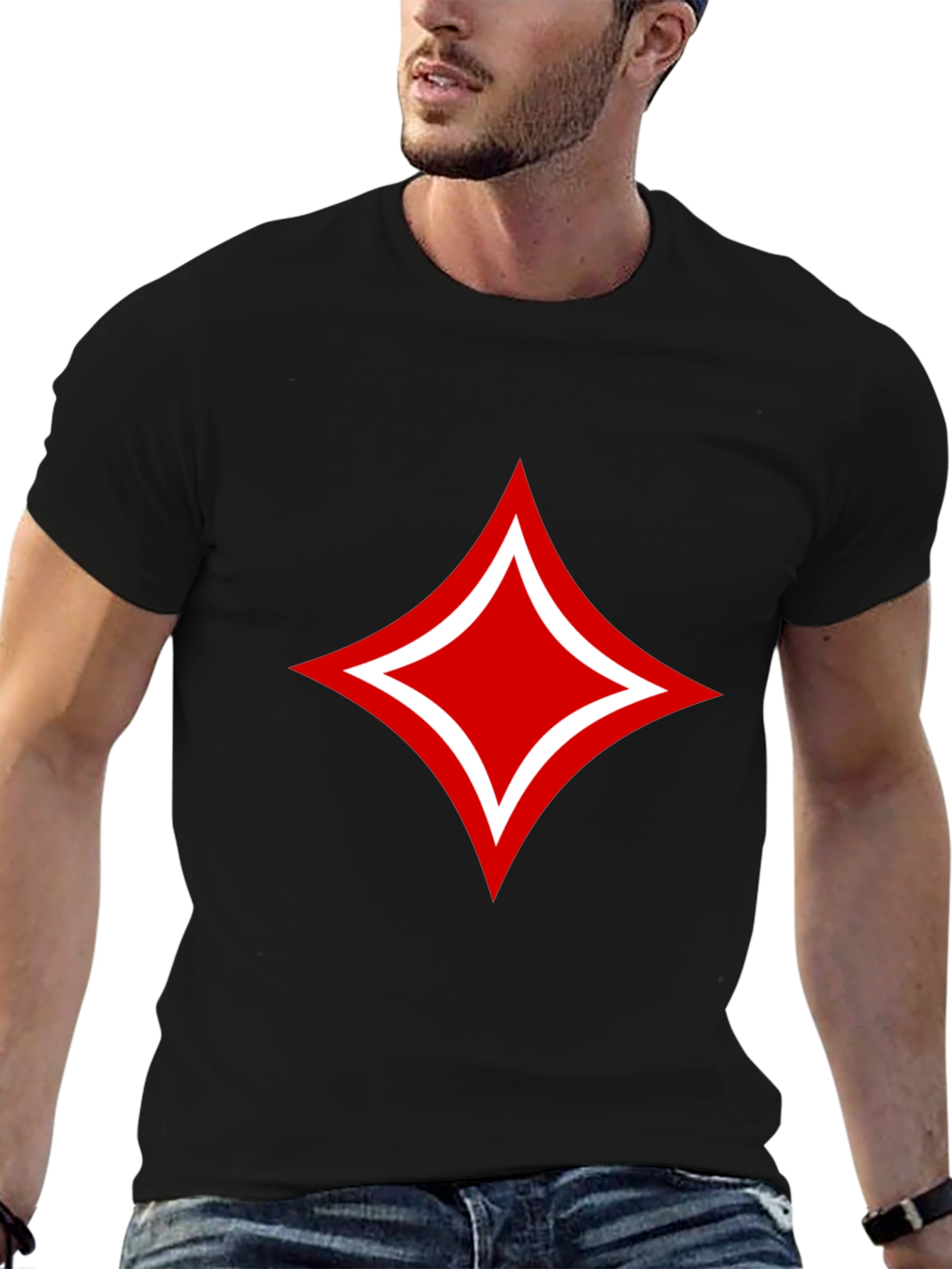 Red Diamond Black T-Shirt