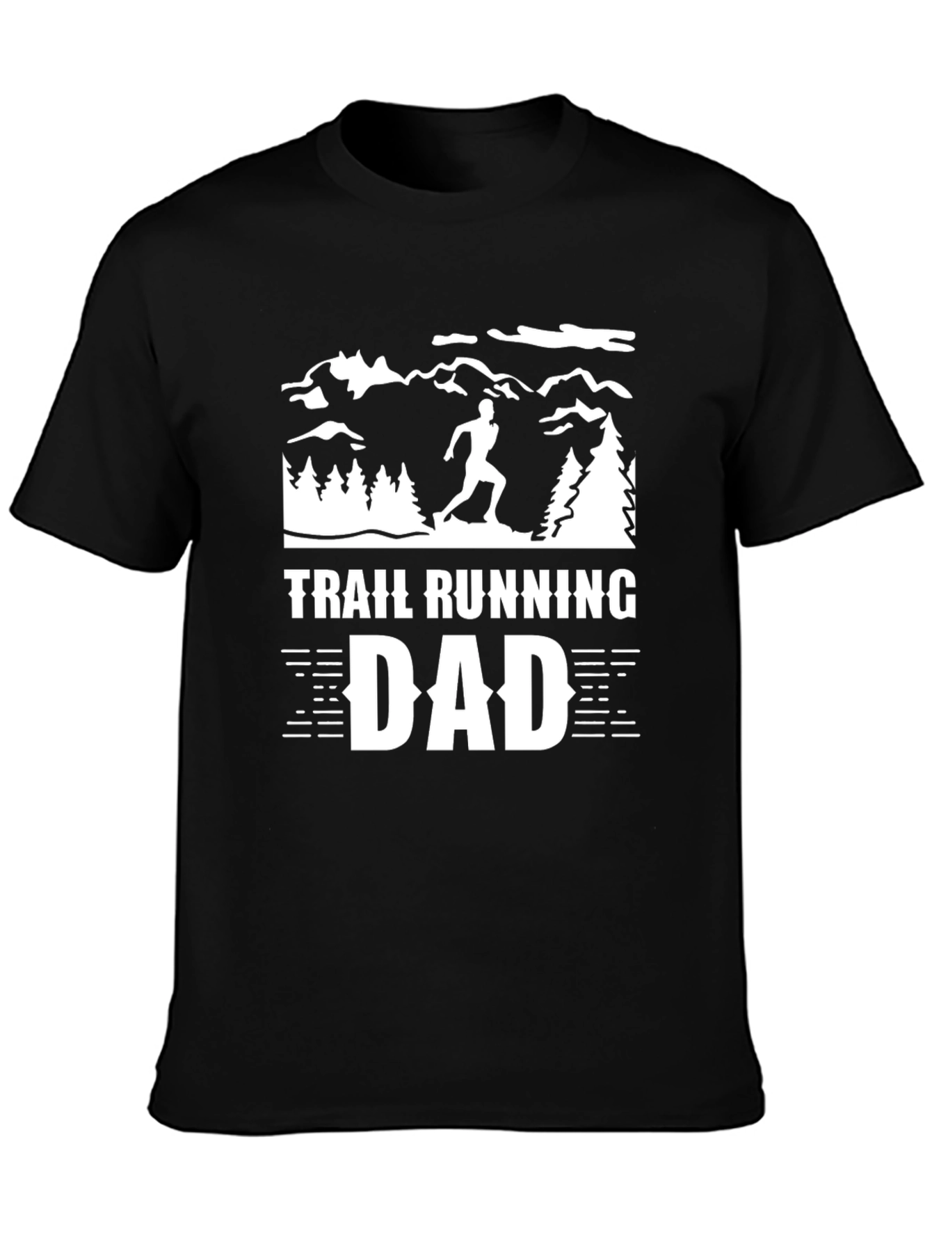 Trail Running Dad Graphic Tee - Black