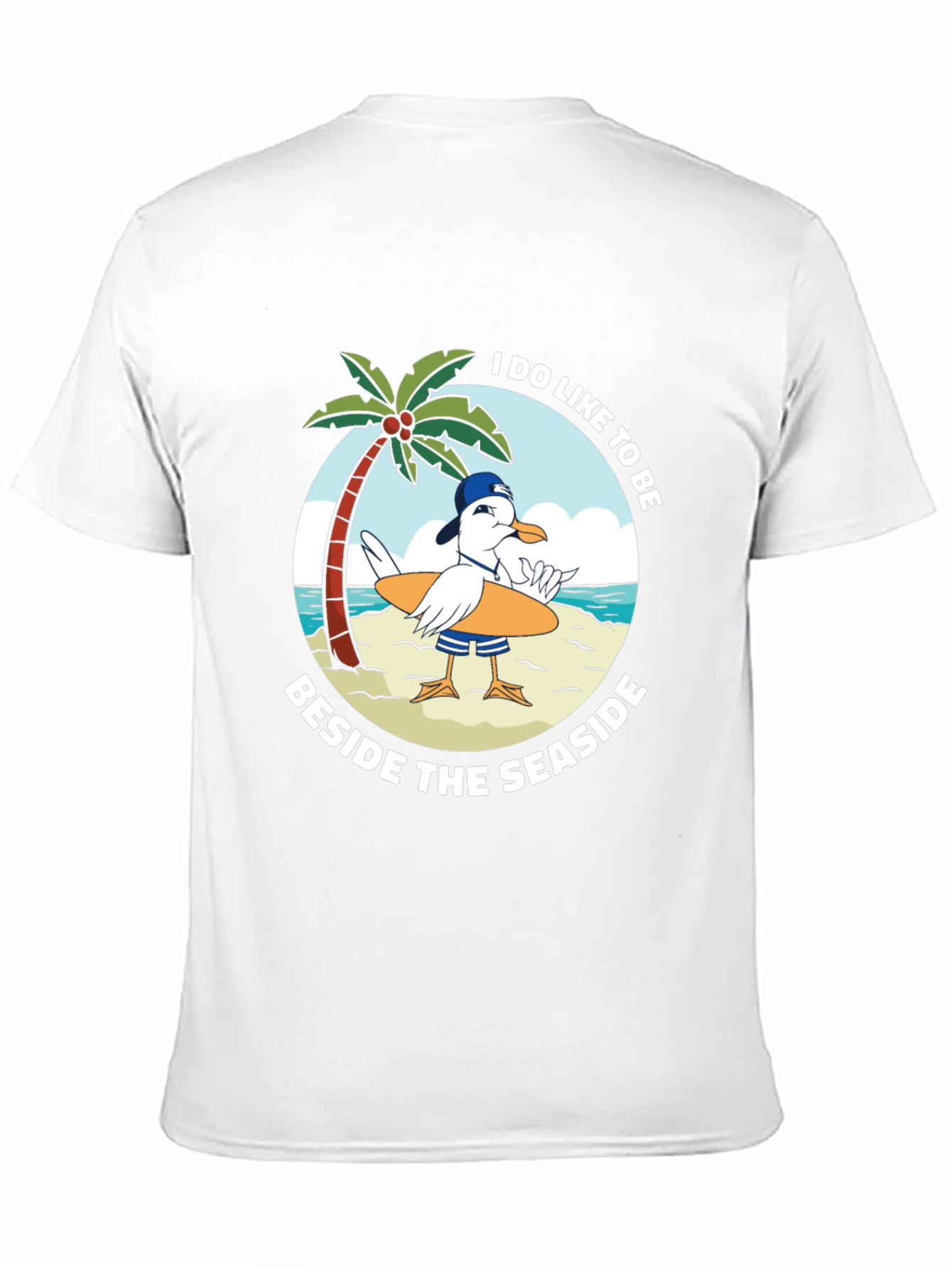 Beach Seagull Graphic Tee - Seaside Fun!