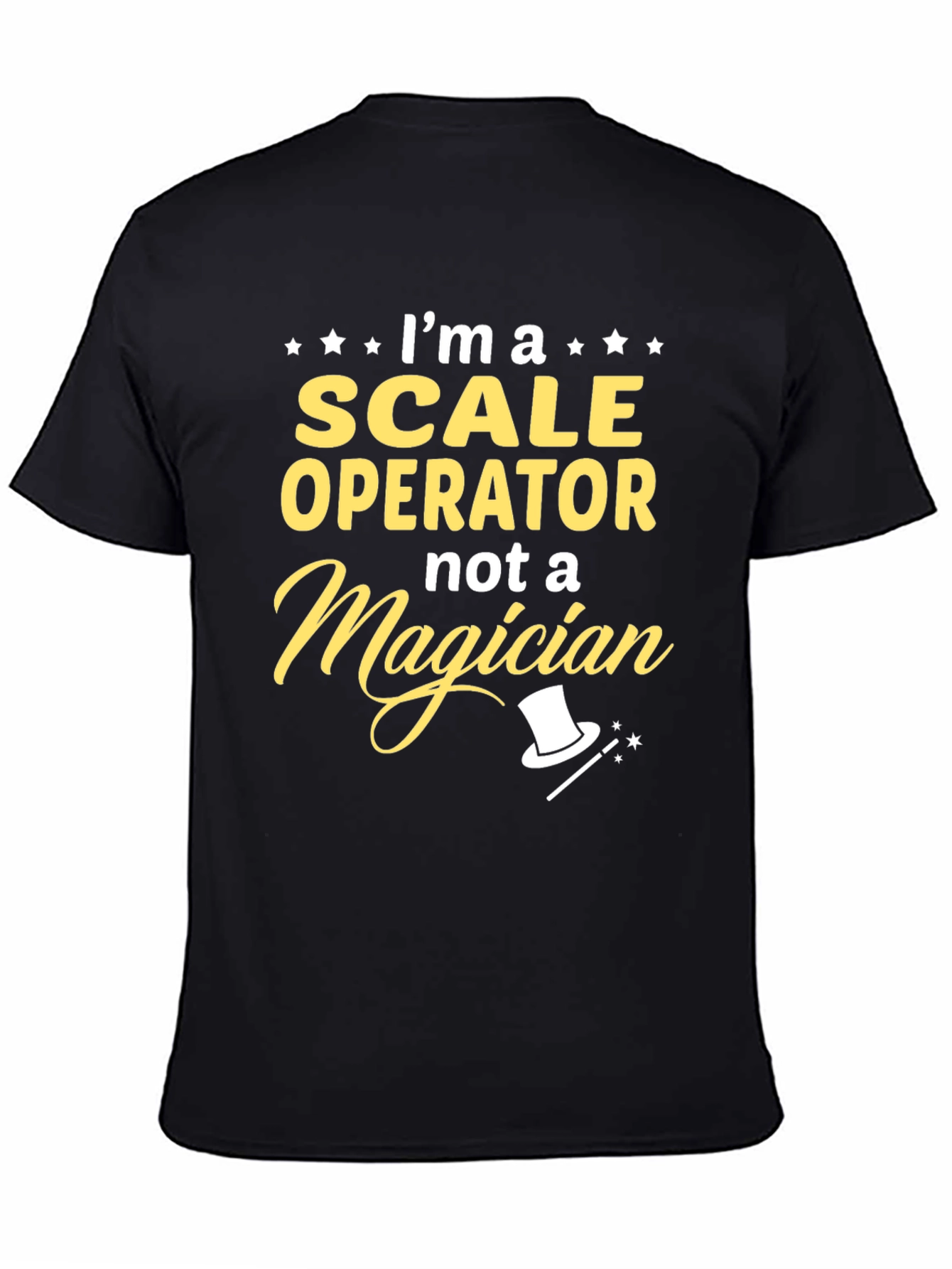 Scale Operator Not a Magician Black T-Shirt