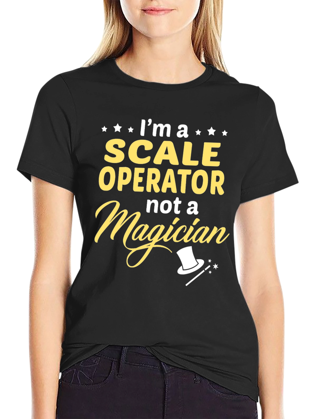 Scale Operator Not a Magician Black T-Shirt