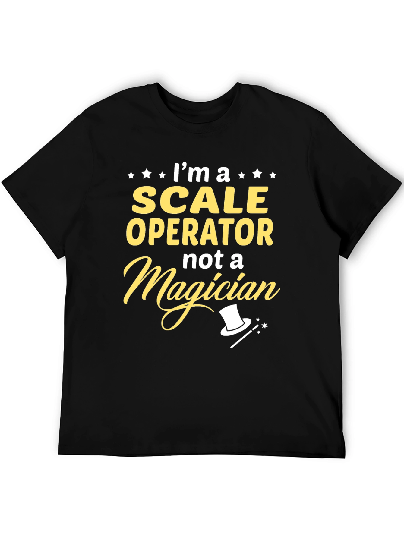 Scale Operator Not a Magician Black T-Shirt