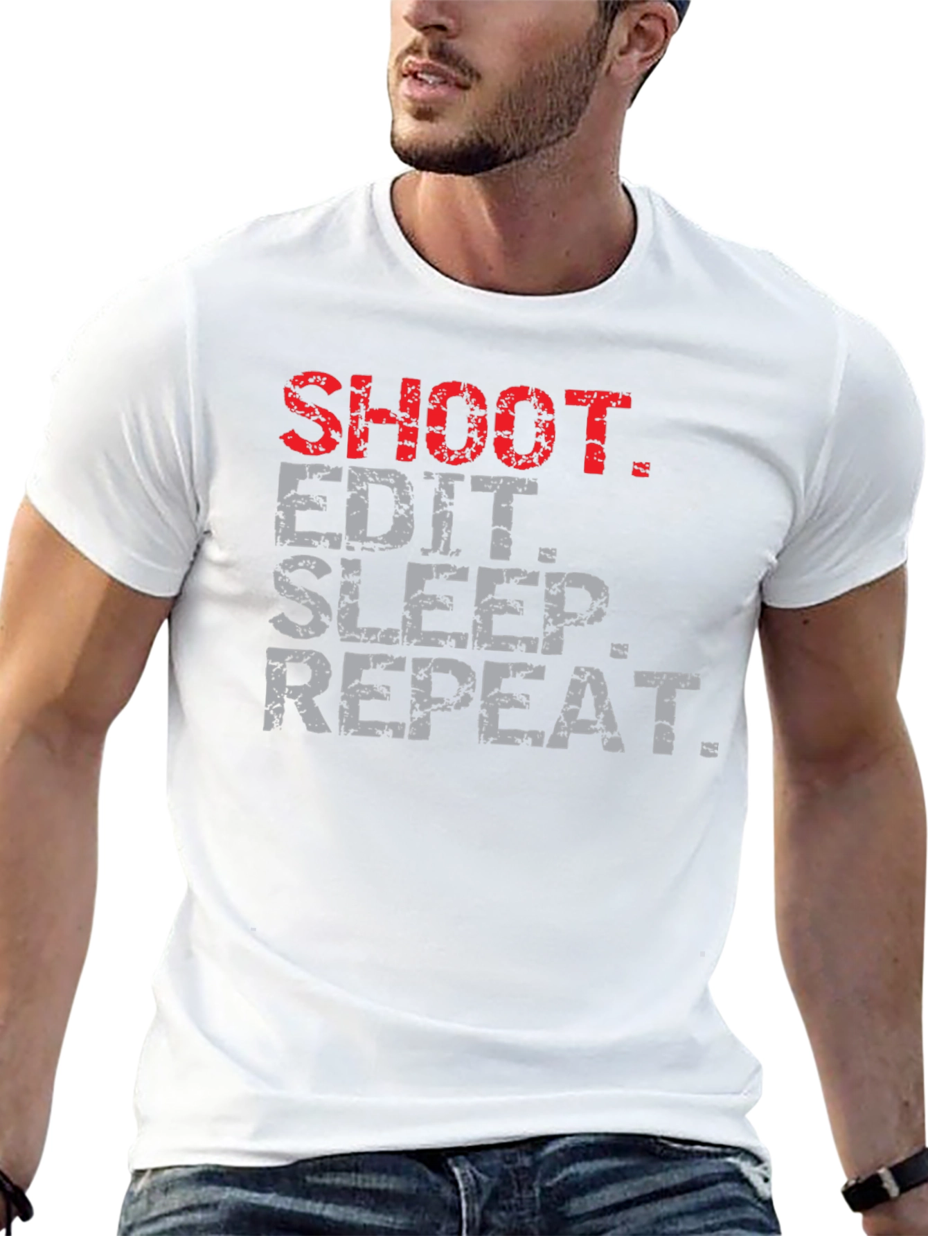 Shoot Edit Sleep Repeat Graphic Tee