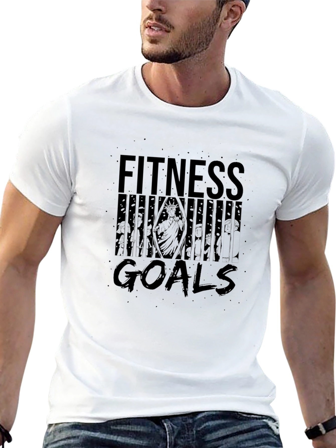 Fitness Goals Graphic Tee - Black