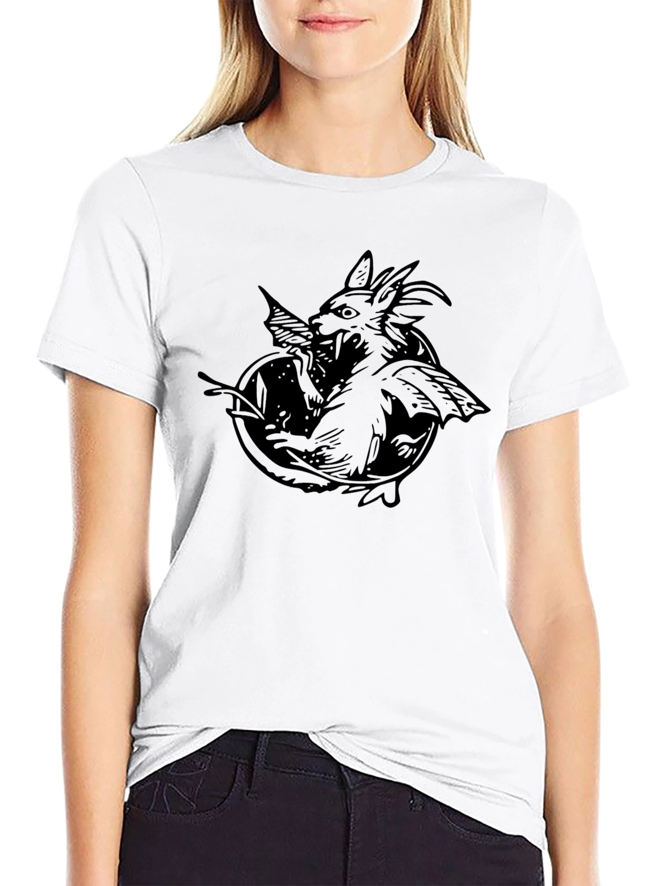 Black Gargoyle Graphic Tee - Mens Short Sleeve