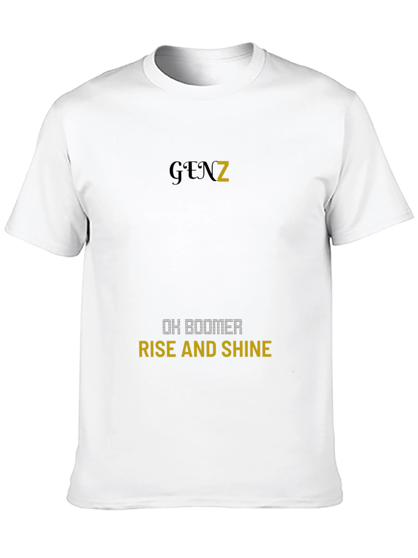 Gen Z Rise and Shine Black T-Shirt