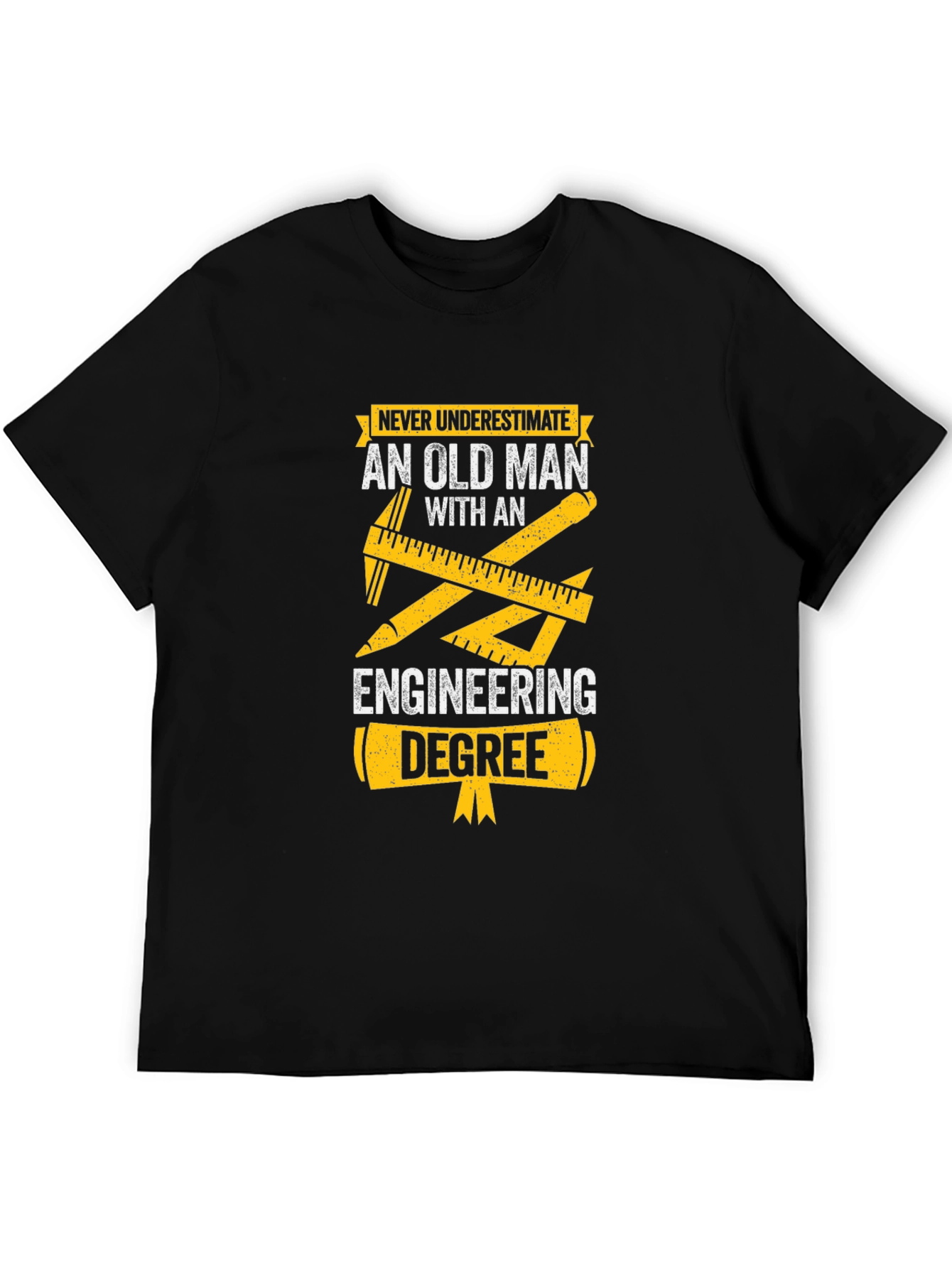Old Man with Engineering Degree T-Shirt
