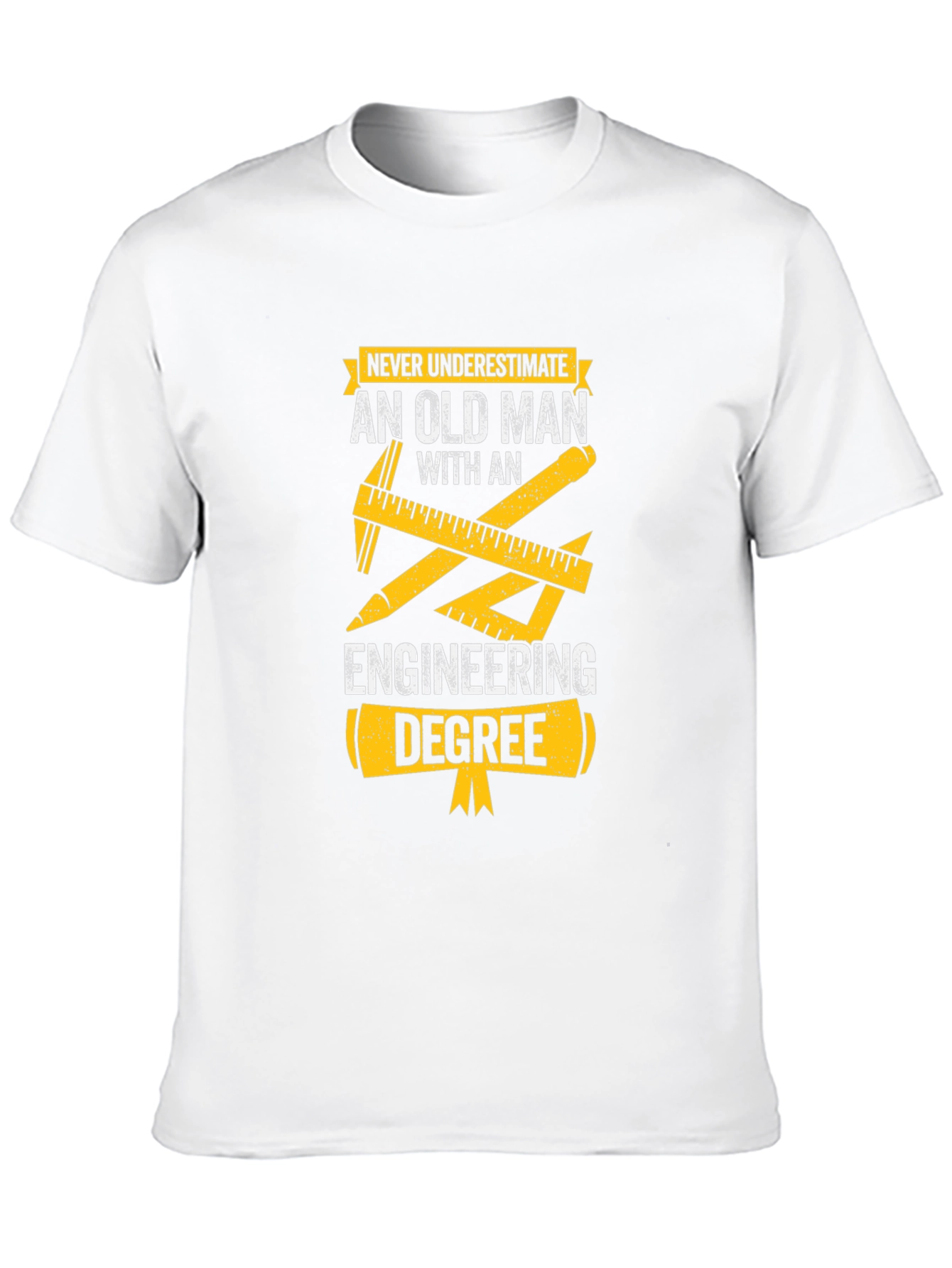 Old Man with Engineering Degree T-Shirt