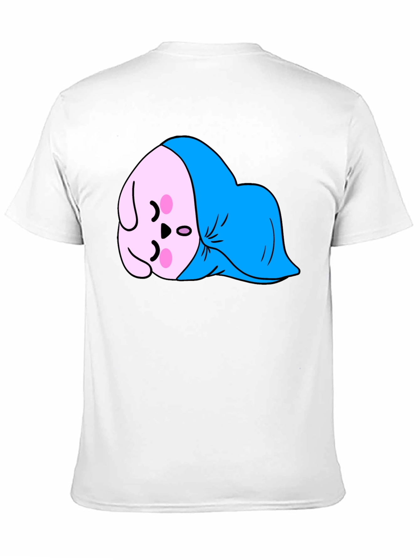 Cute Sleeping Kawaii Character Black T-Shirt