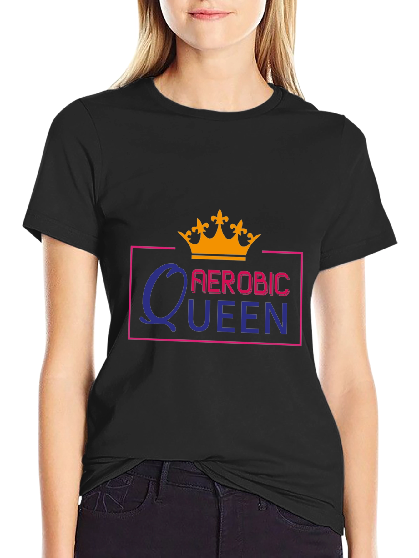 Aerobic Queen Graphic Tee - Fitness Fashion