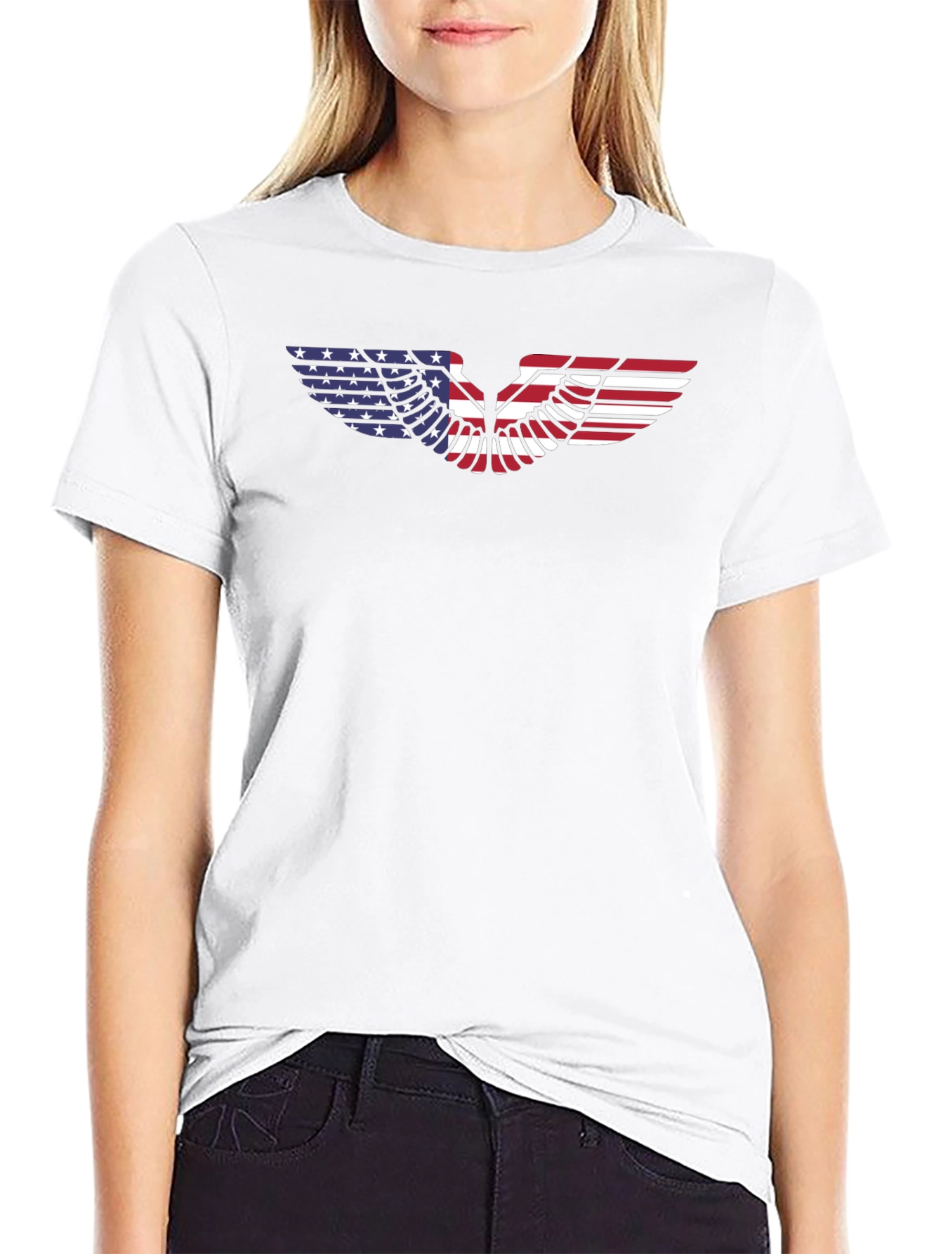 American Flag Wings T-Shirt - Patriotic Design