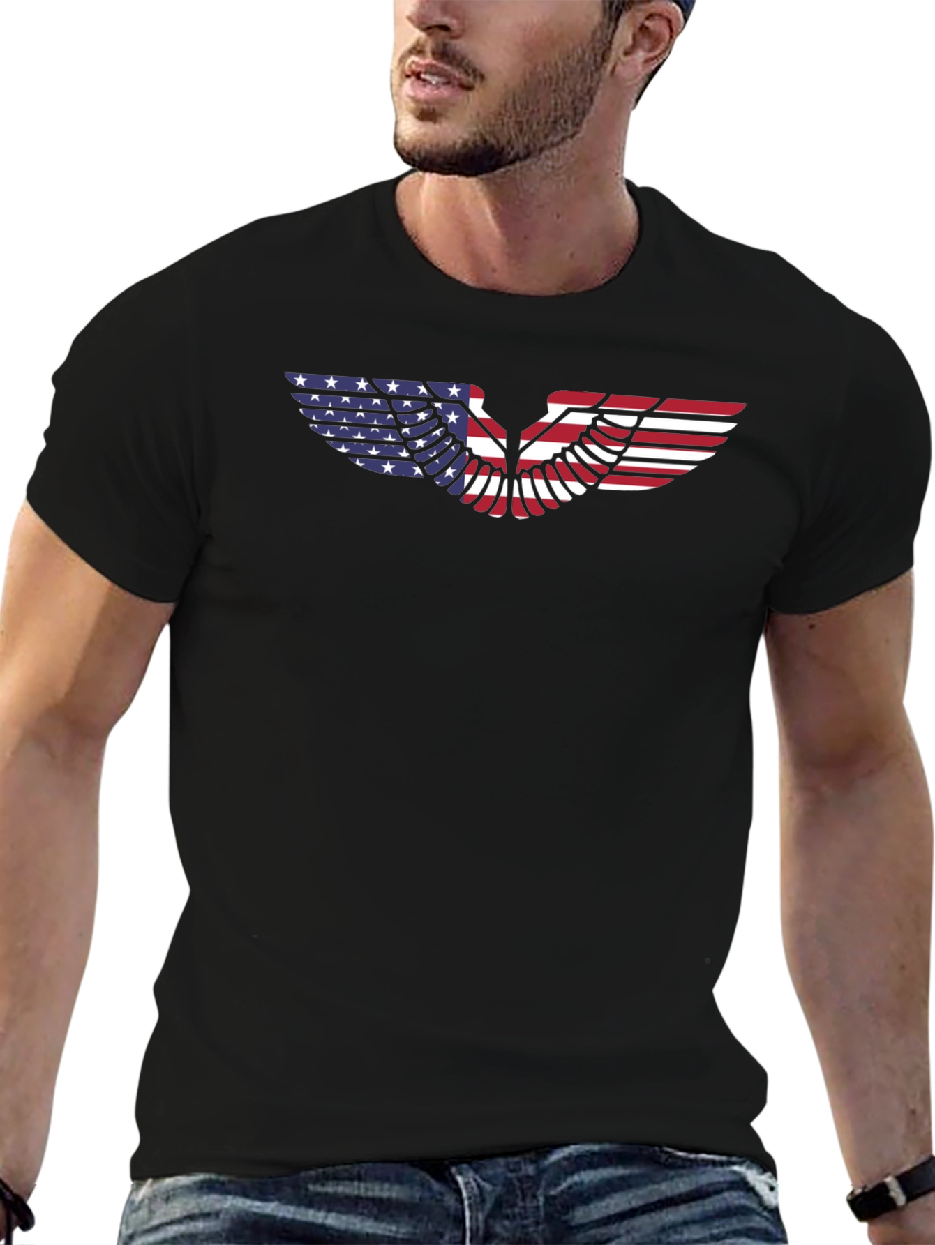 American Flag Wings T-Shirt - Patriotic Design