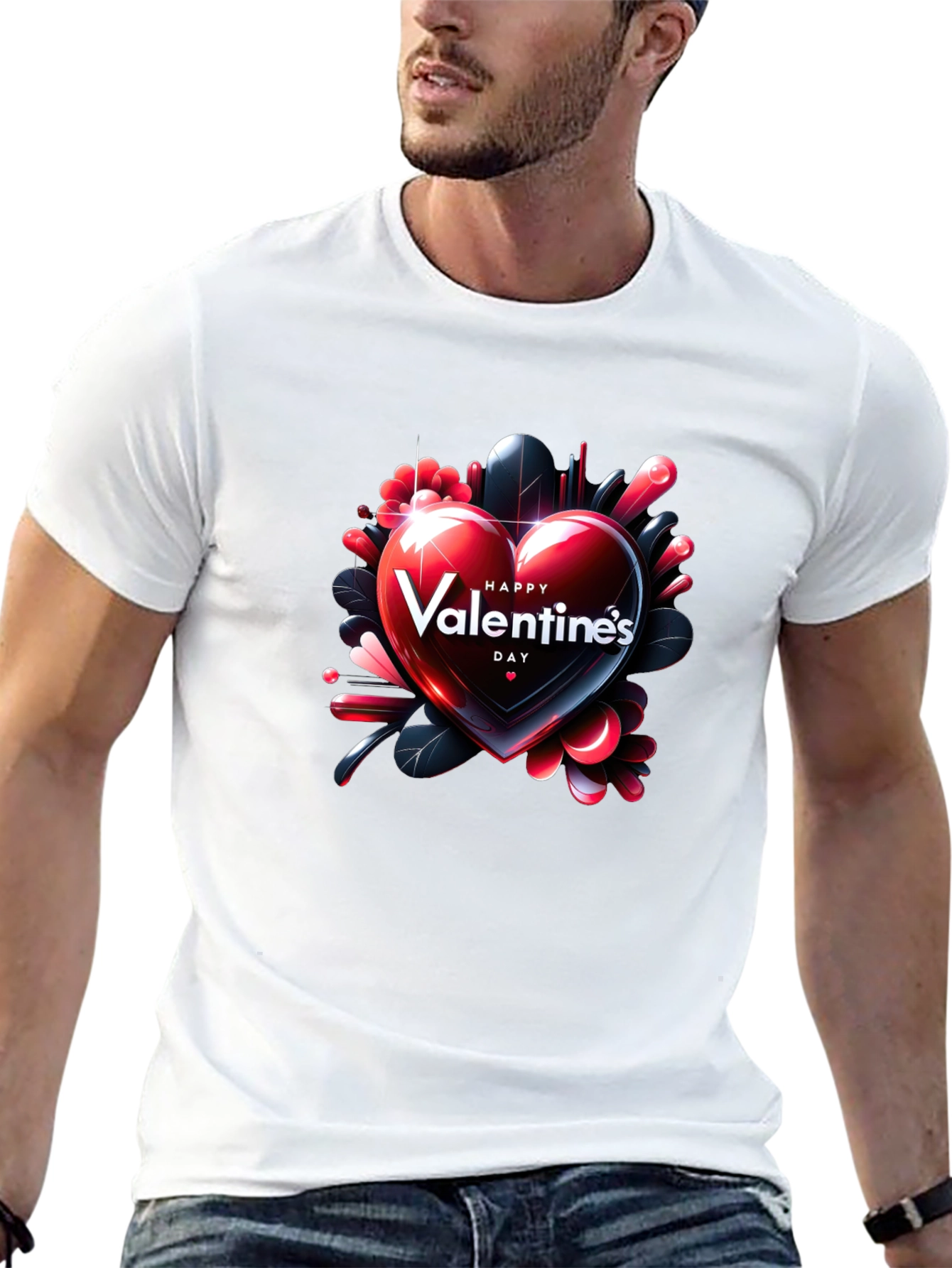 Valentines Day Heart Graphic T-Shirt