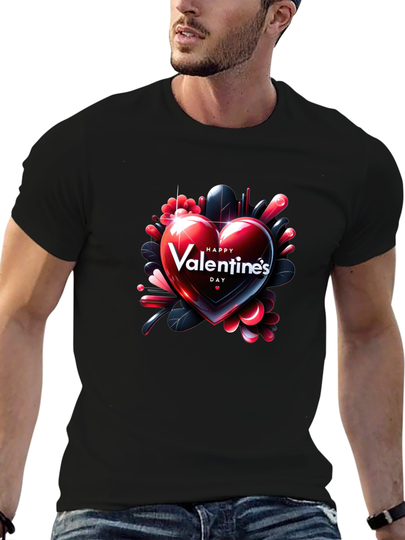 Valentines Day Heart Graphic T-Shirt