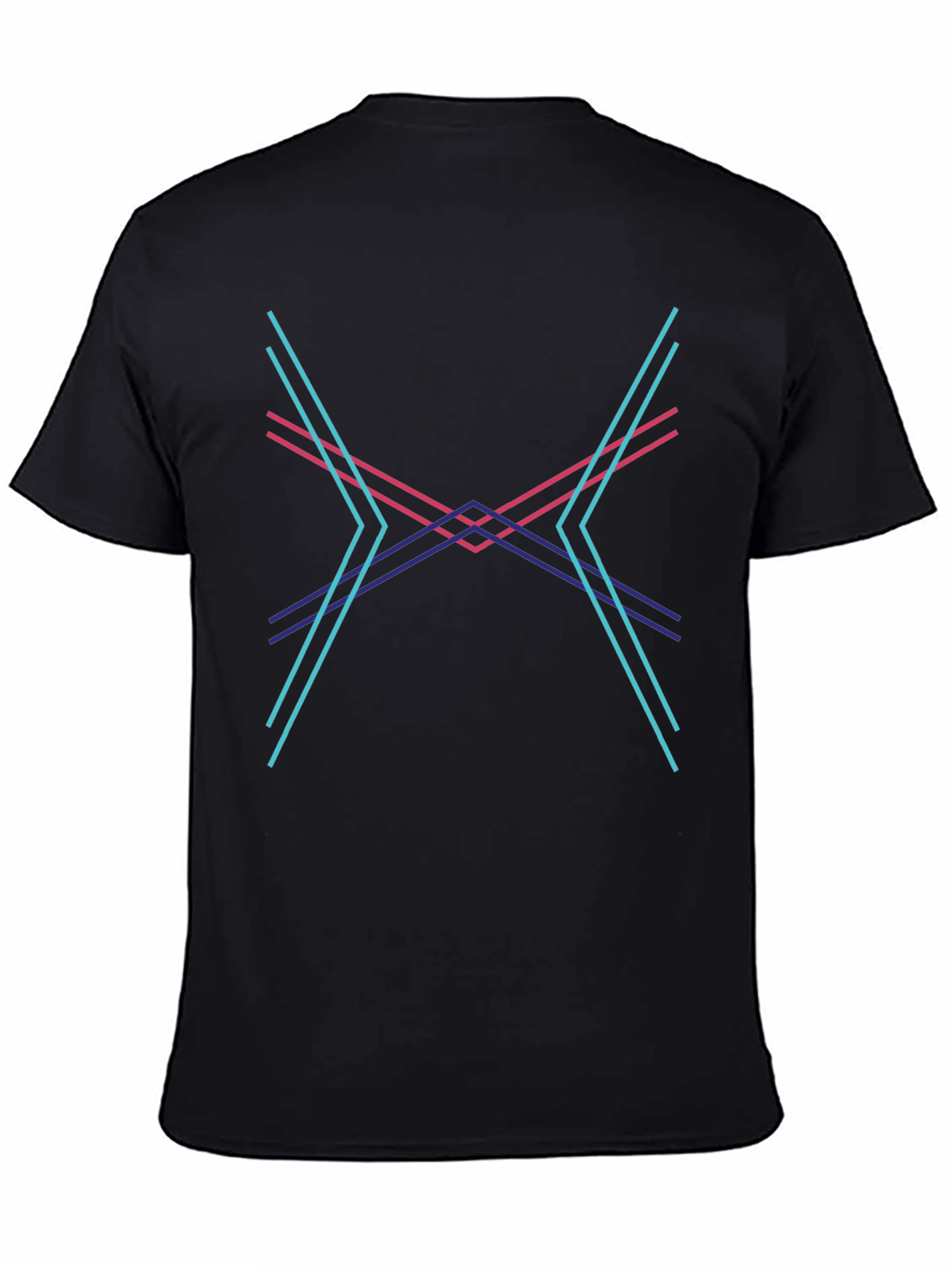 Abstract Geometric Lines Graphic Tee - Modern Design