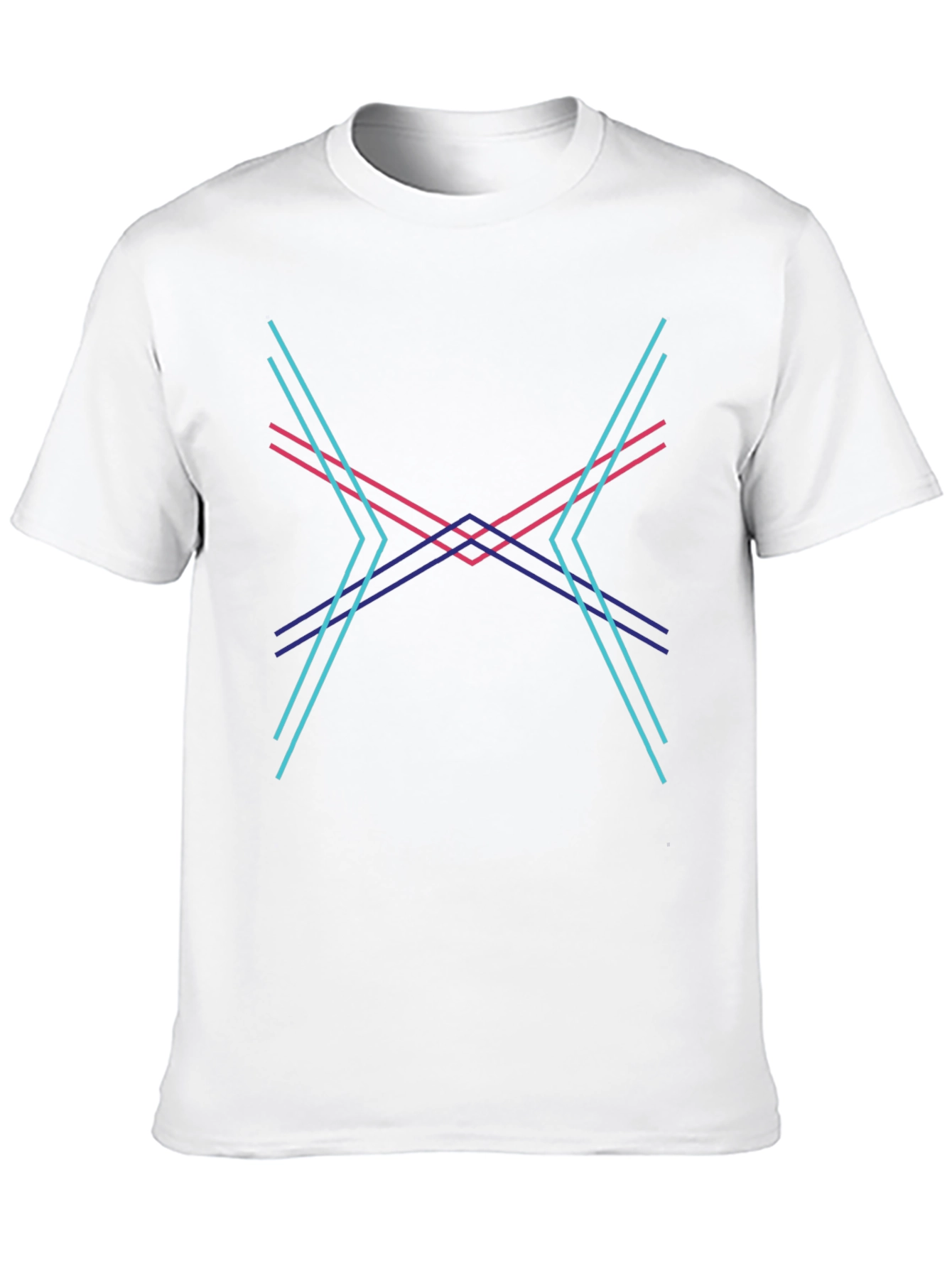 Abstract Geometric Lines Graphic Tee - Modern Design