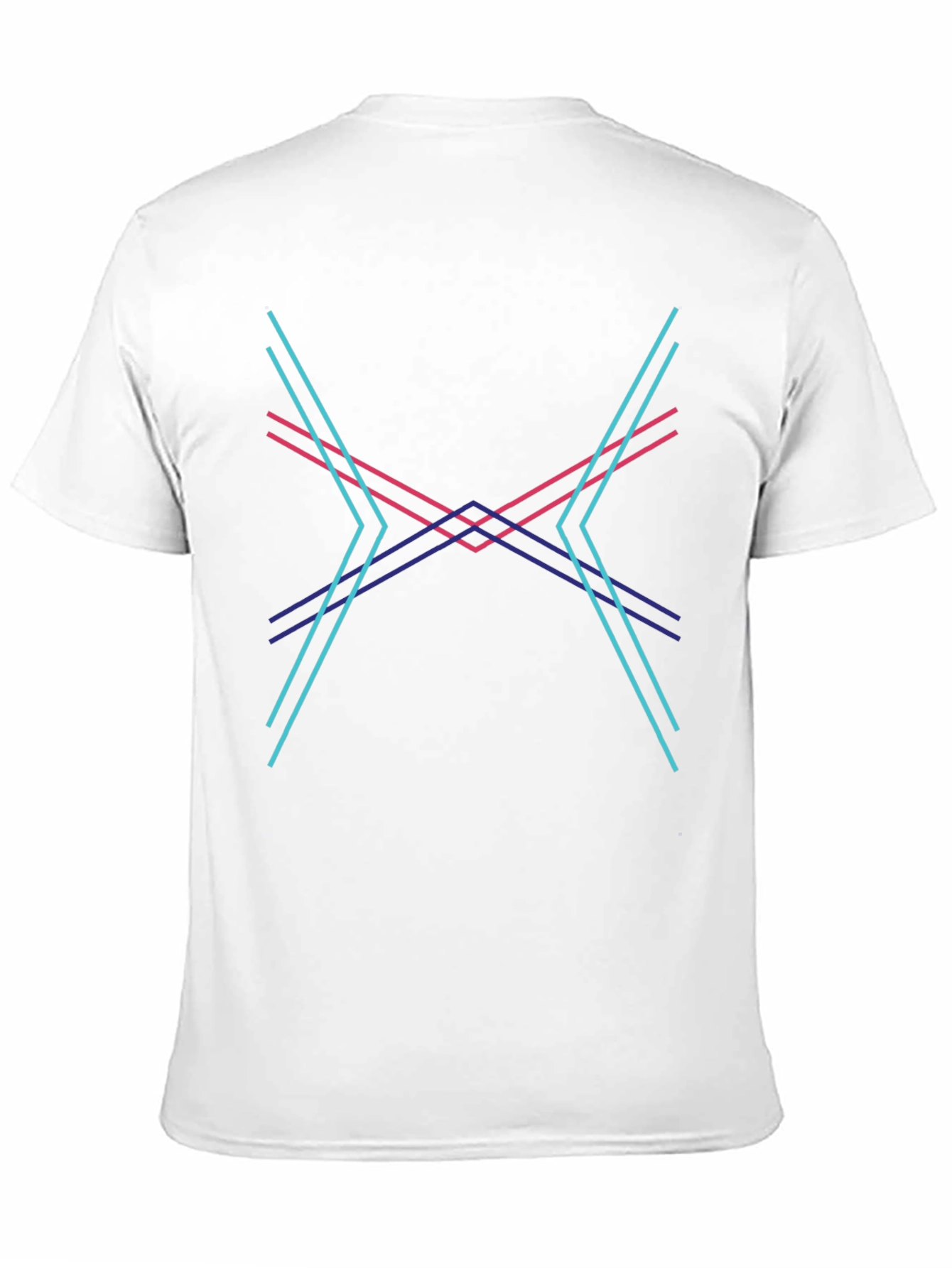 Abstract Geometric Lines Graphic Tee - Modern Design