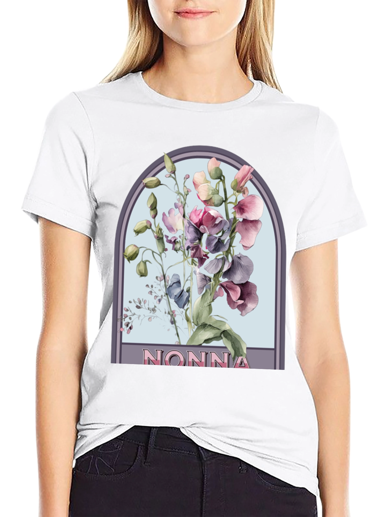 Floral Nonna T-Shirt - Stylish & Comfortable