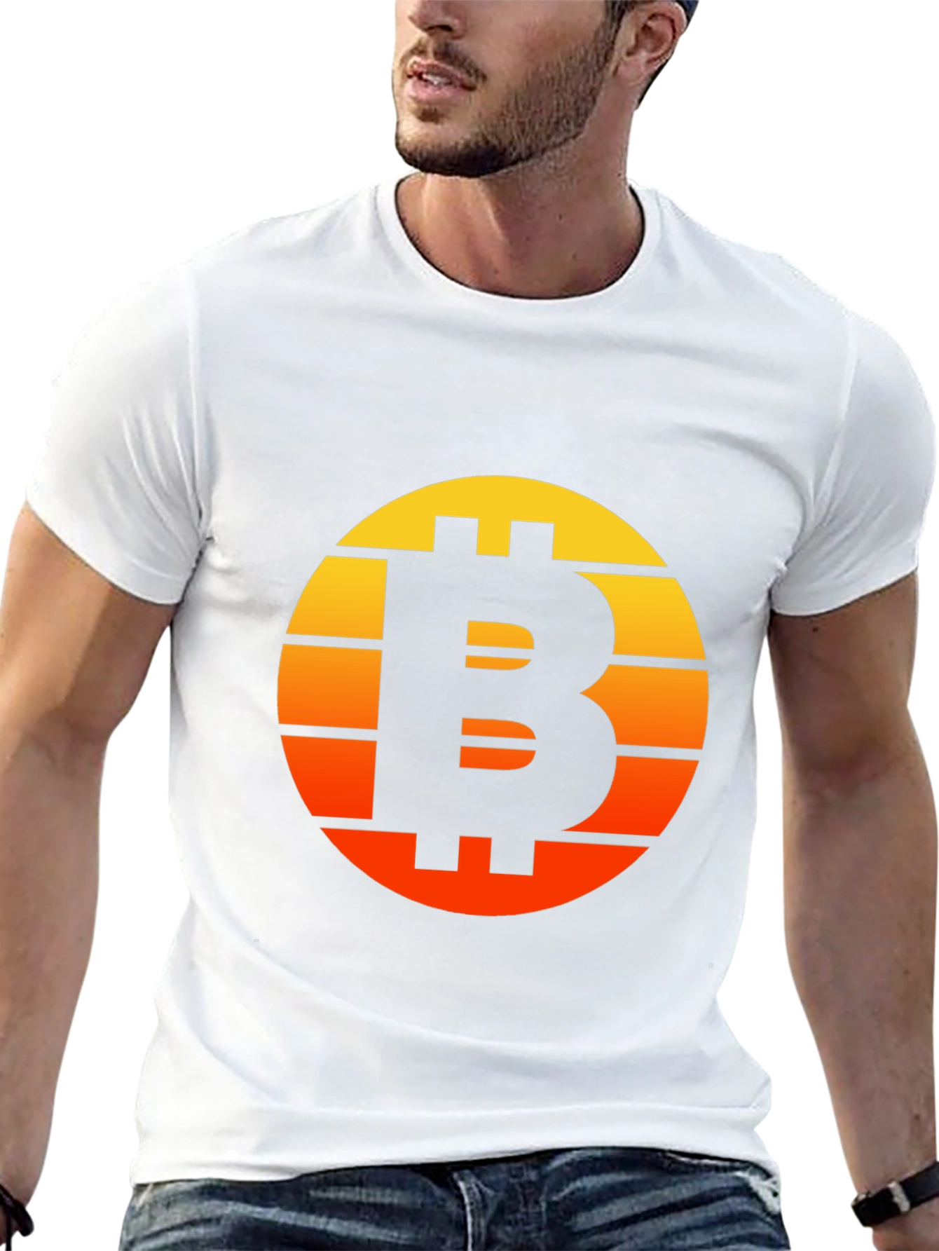 Bitcoin Sunset Graphic Tee - Black Crypto Shirt