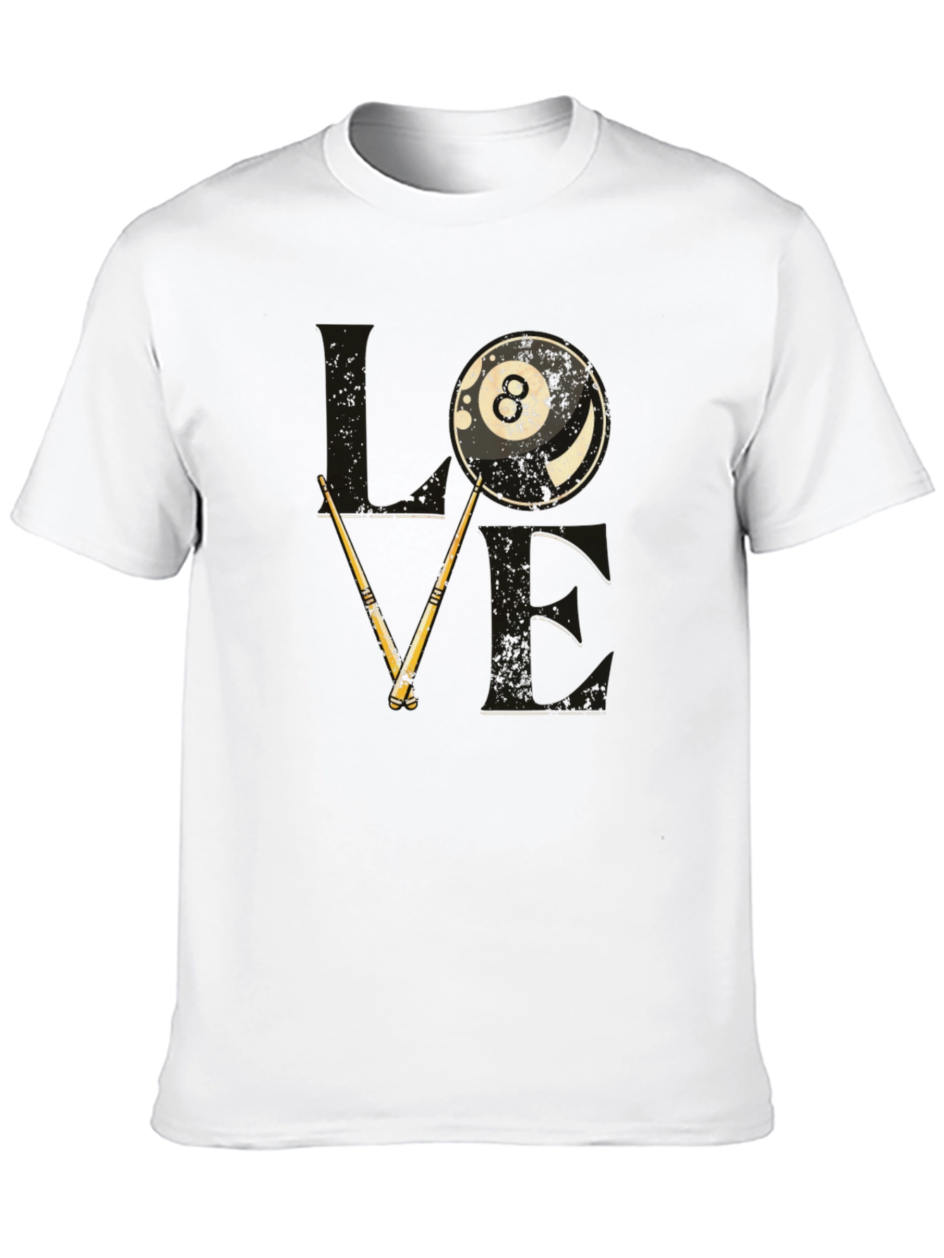 Love Billiards Graphic Tee - 8 Ball Pool T-Shirt